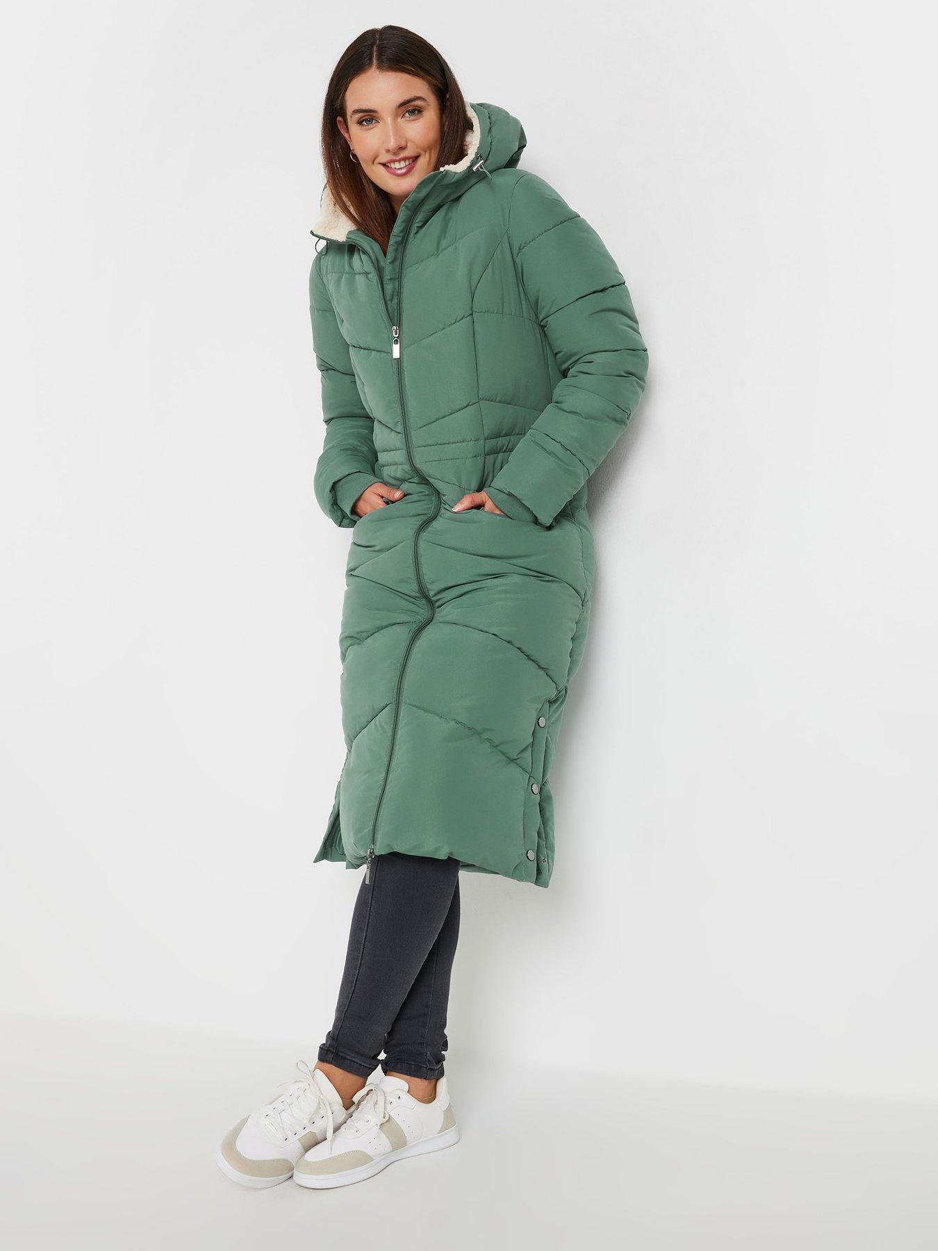 Image 3 of 4 of Long Tall Sally Tall Borg Hooded Midi Padded Coat