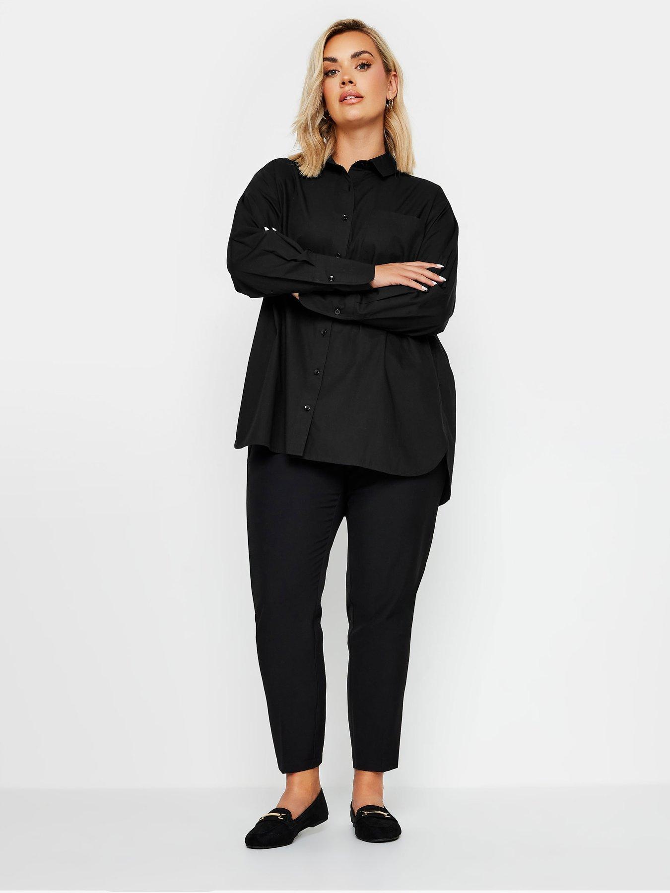 yours-curve-oversized-poplin-shirt-blackback