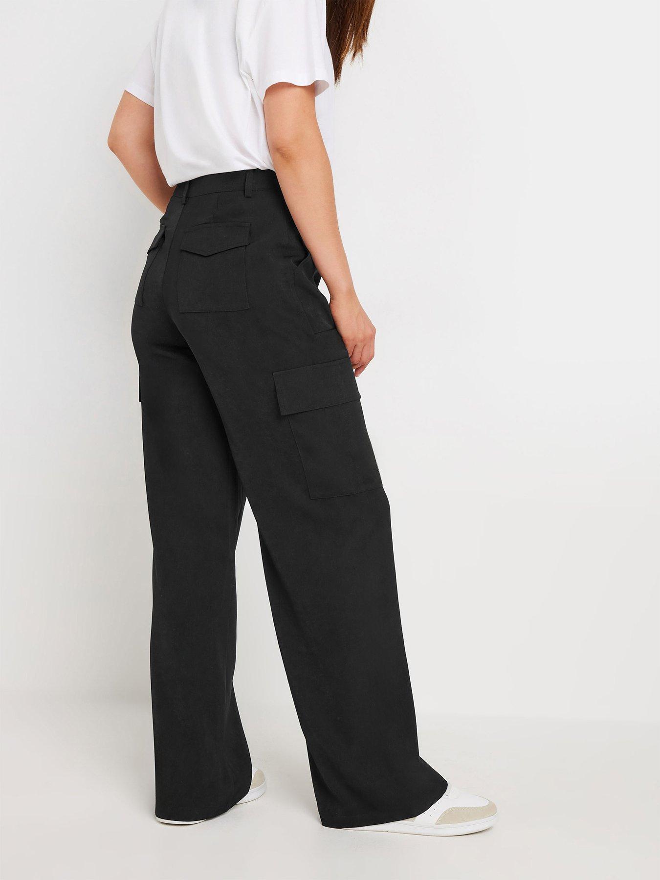 long-tall-sally-tall-tailored-cargo-trousers-34-blackstillFront