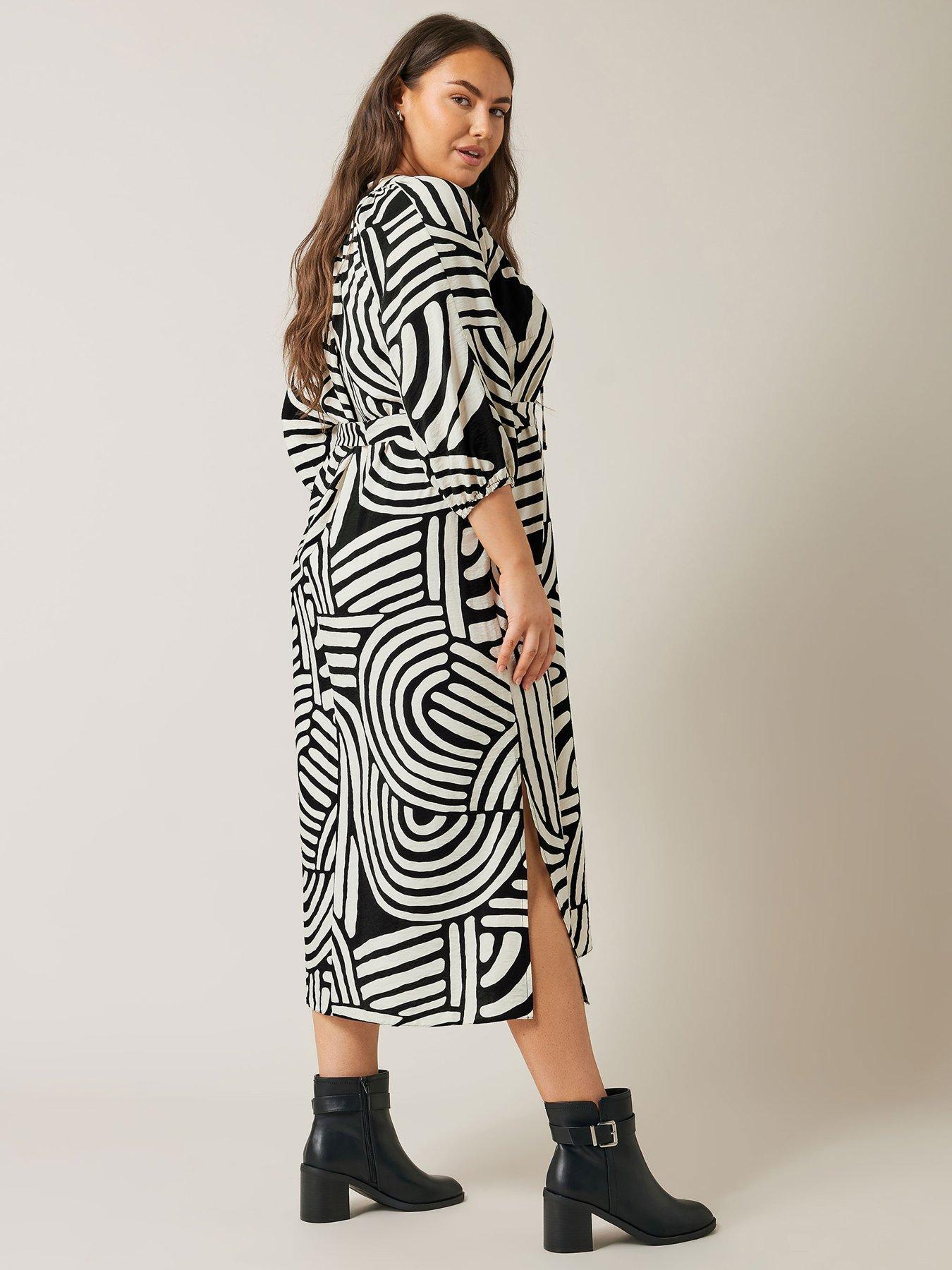 evans-abstract-swirl-print-midi-dressstillFront