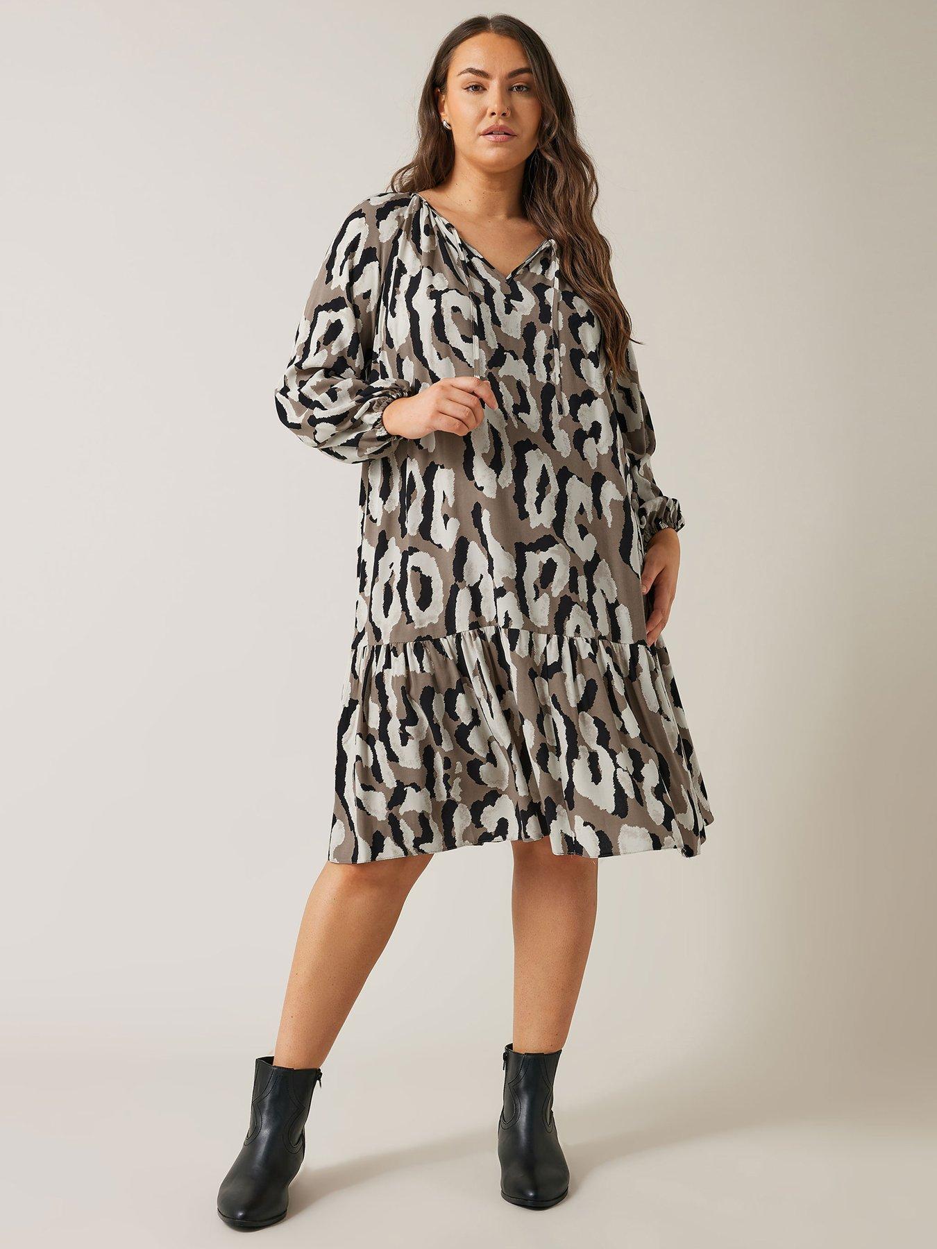 evans-abstract-animal-print-mini-dress