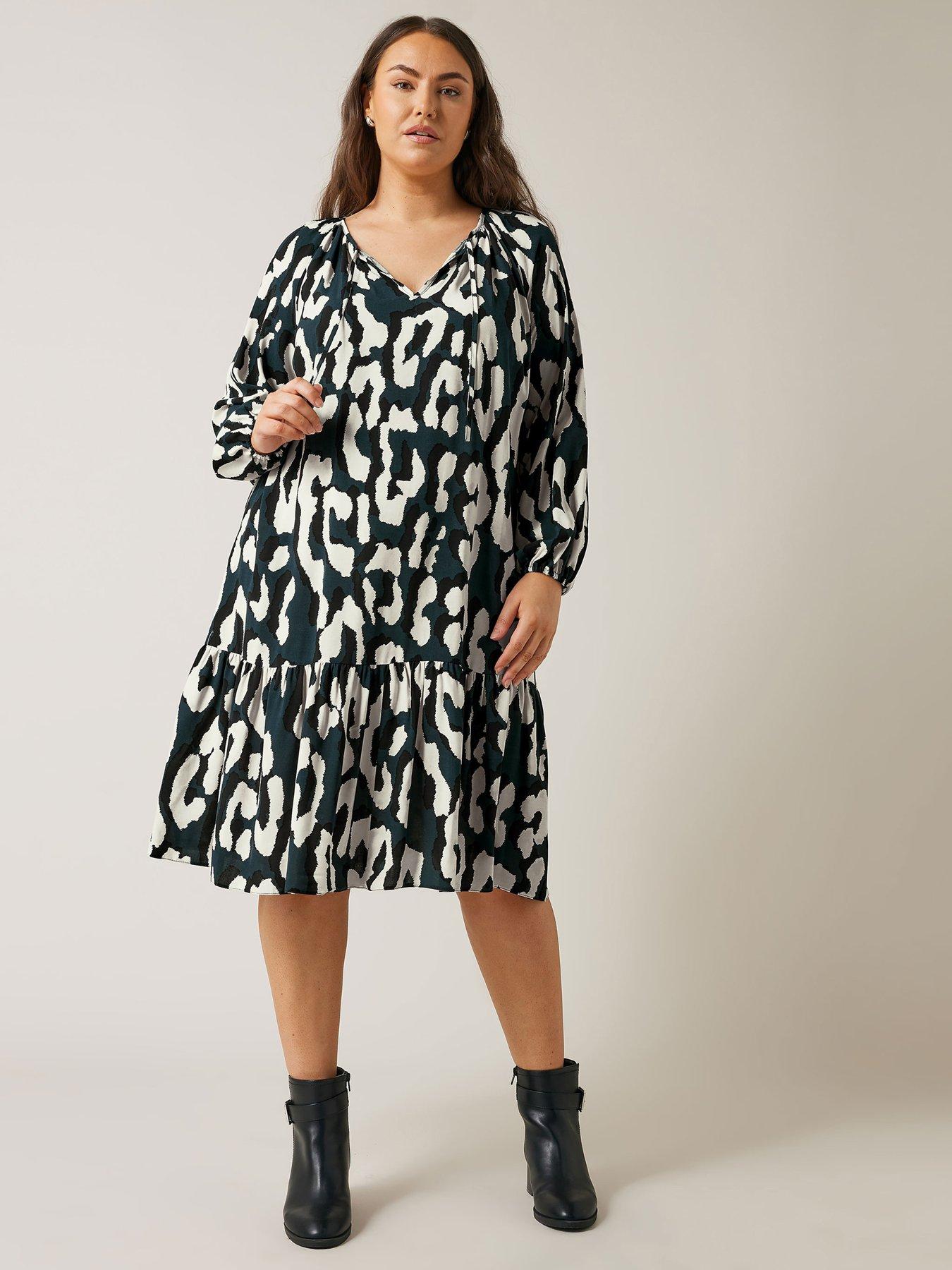 evans-abstract-animal-print-mini-dress