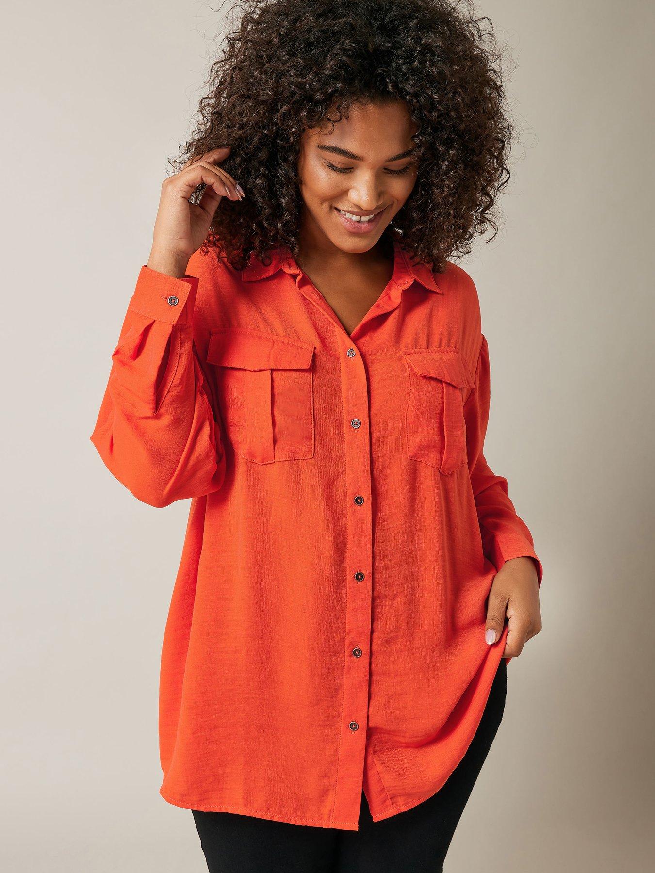 Image 1 of 4 of Evans Utility Shirt - Orange
