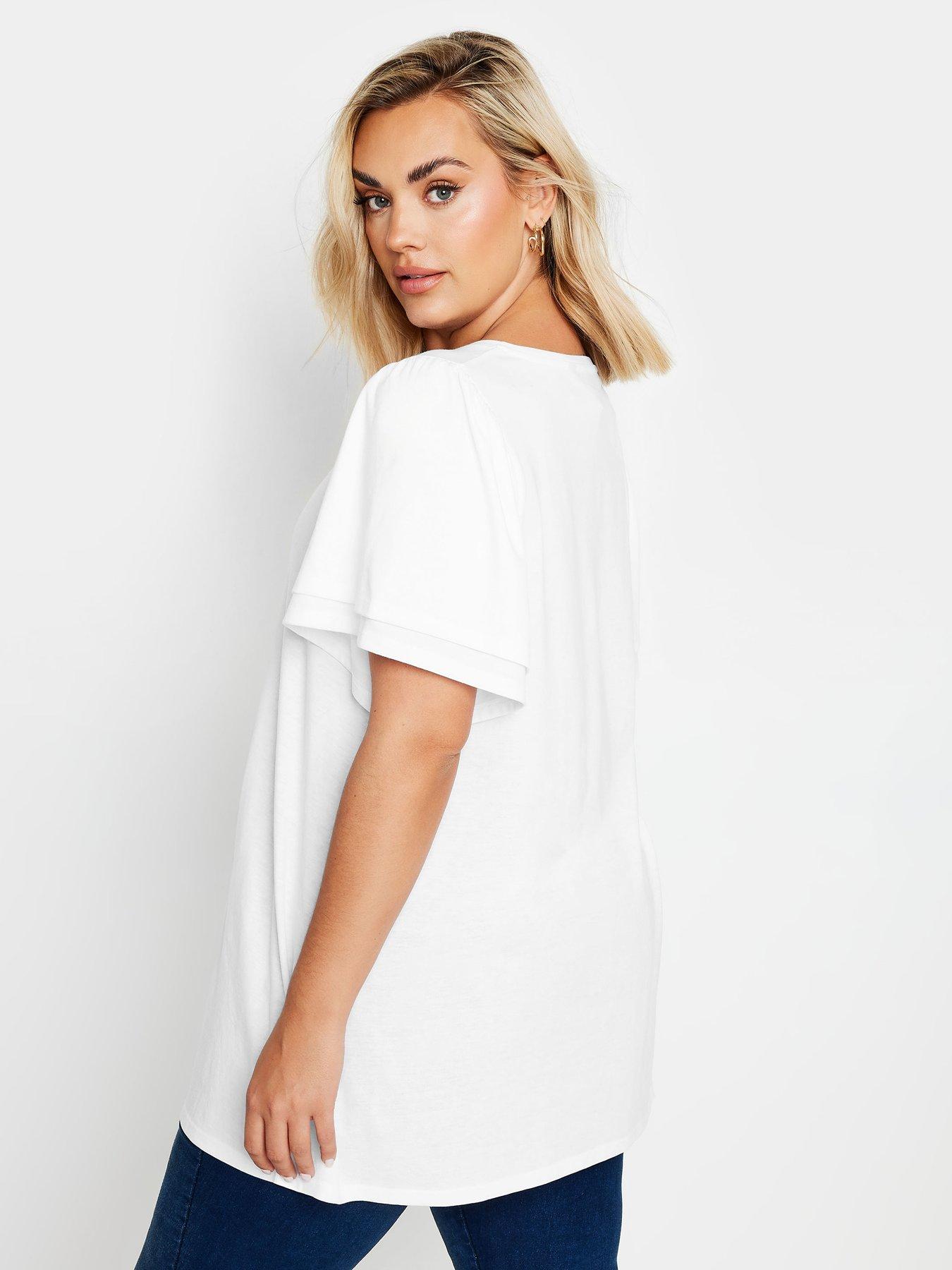 yours-curve-double-frill-angel-sleeve-top-whitestillFront