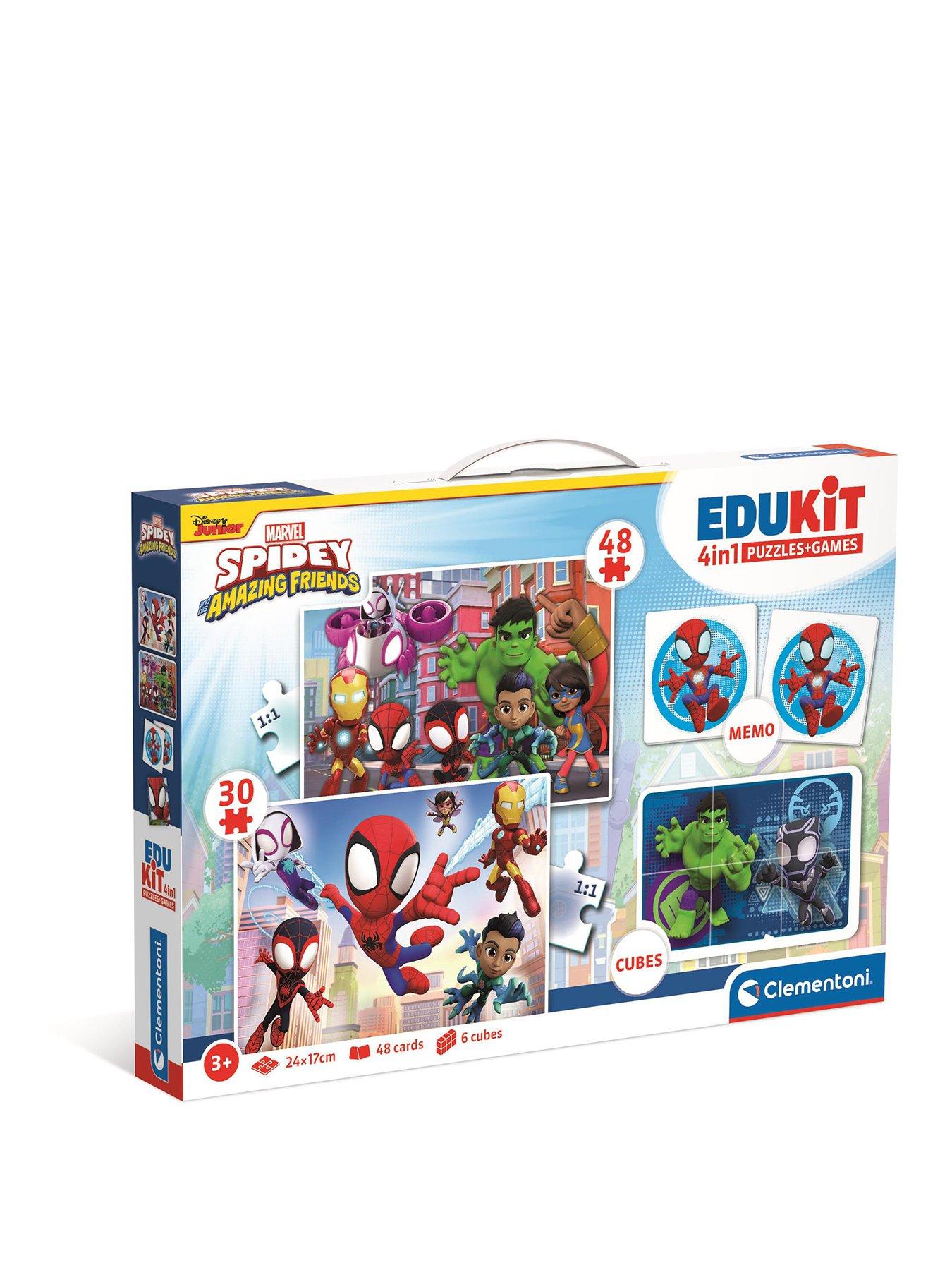 clementoni-spidey-amp-his-amazing-friends-edukit-4-in-1-jigsaw-puzzles-and-games-set