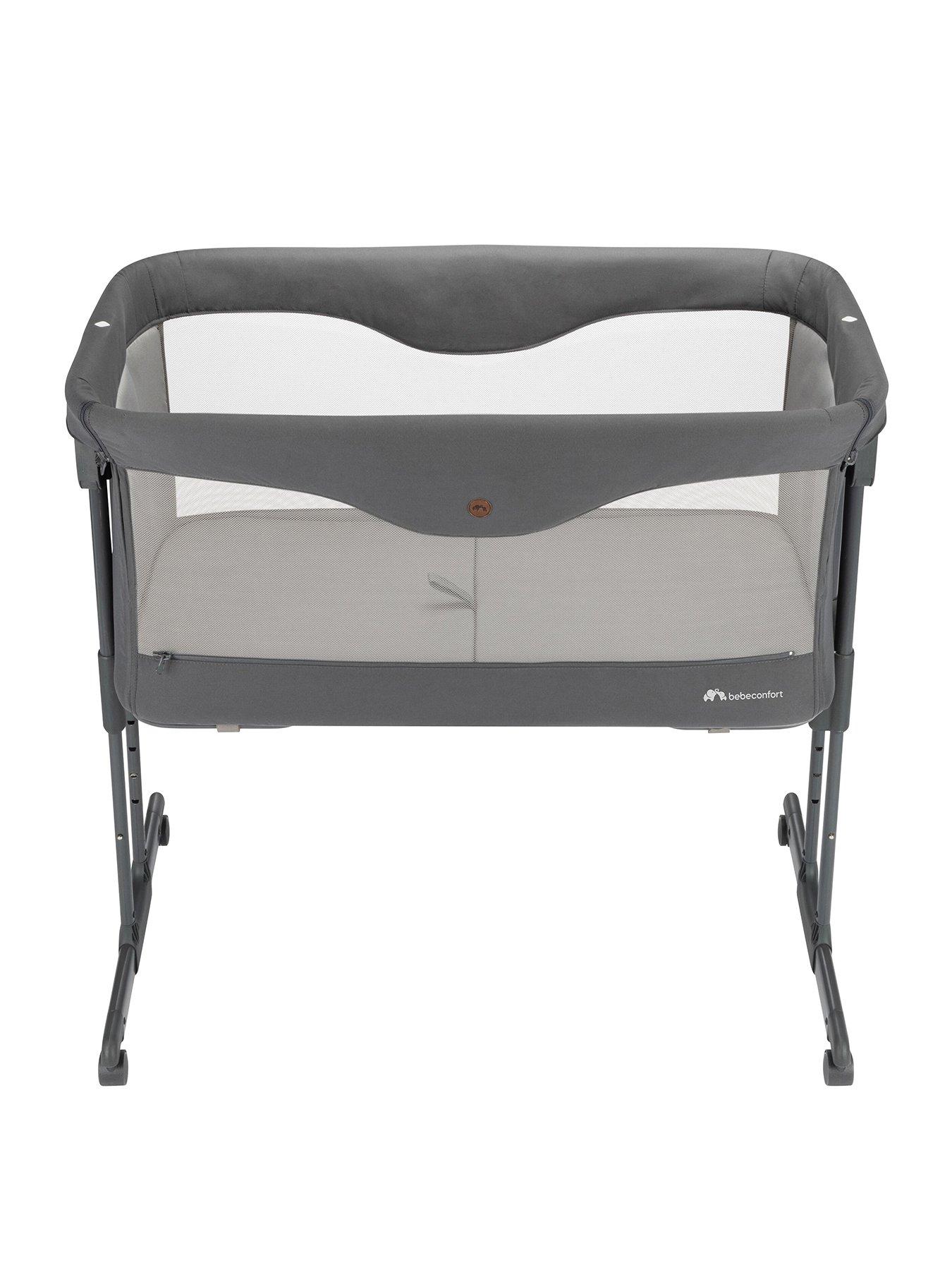 bebe-confort-amara-fast-fold-bedside-crib-tinted-graphitestillFront