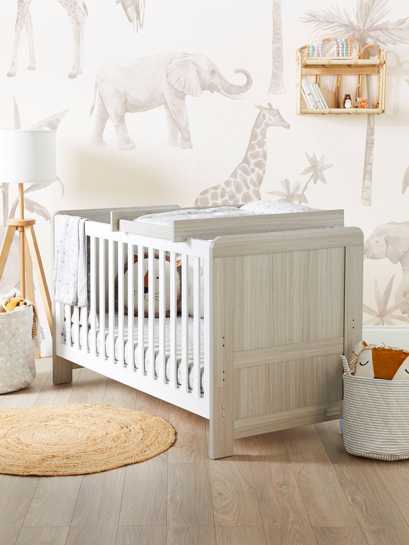 ickle-bubba-pembrey-cot-bed-ash-grey-amp-white