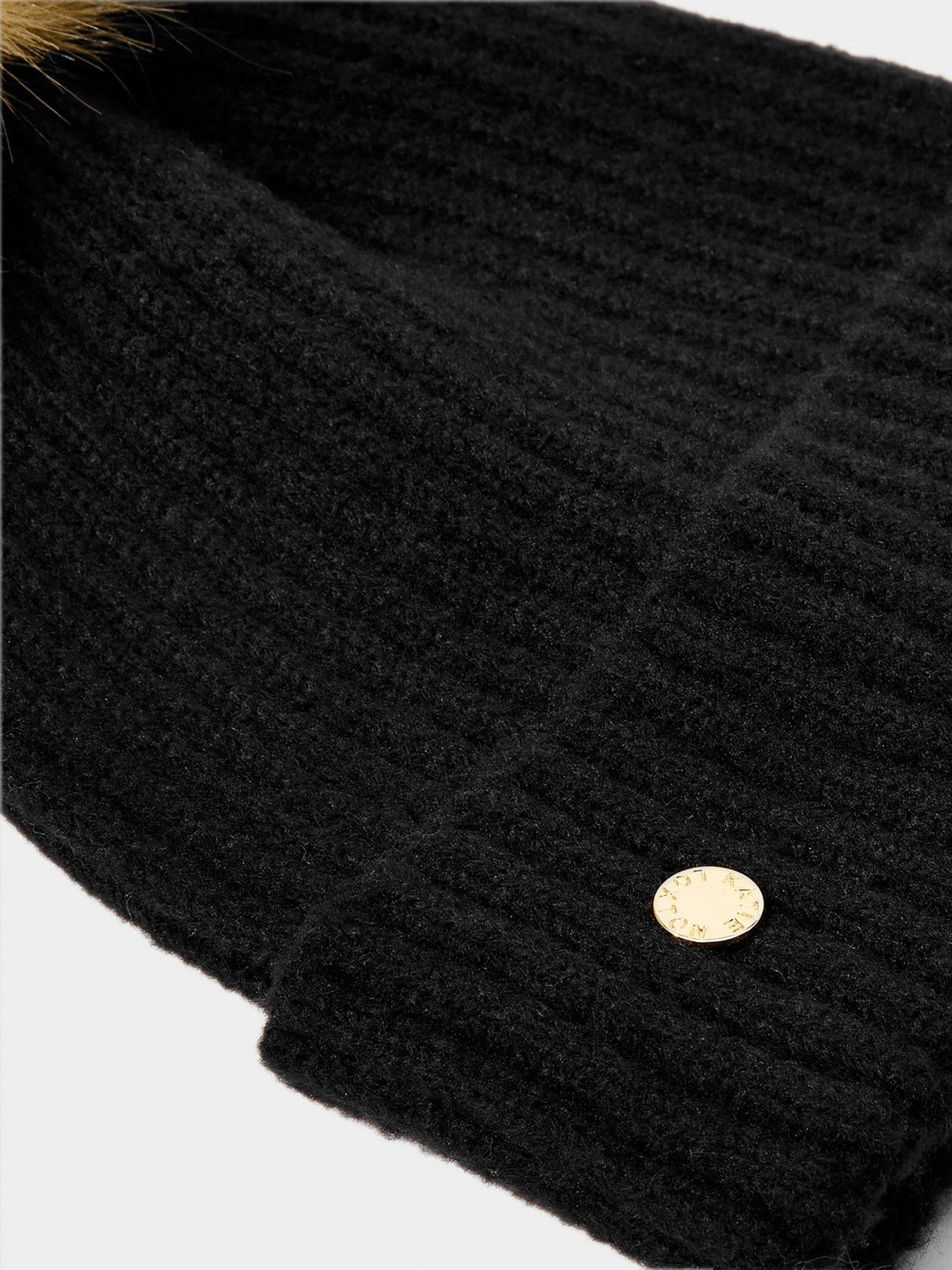 katie-loxton-knitted-hat-blackstillFront