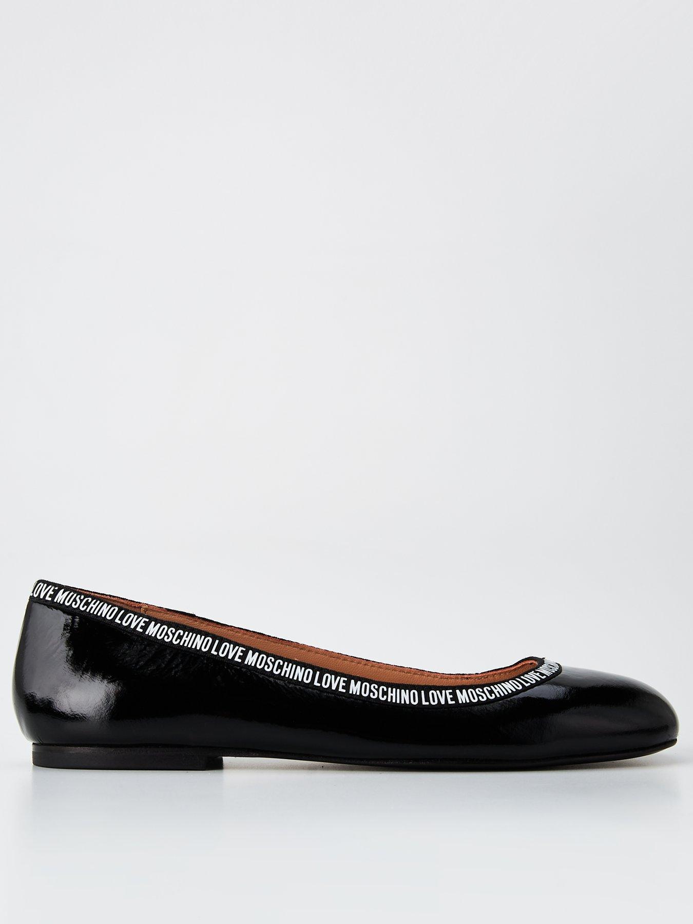 love-moschino-logo-ballet-flats-black