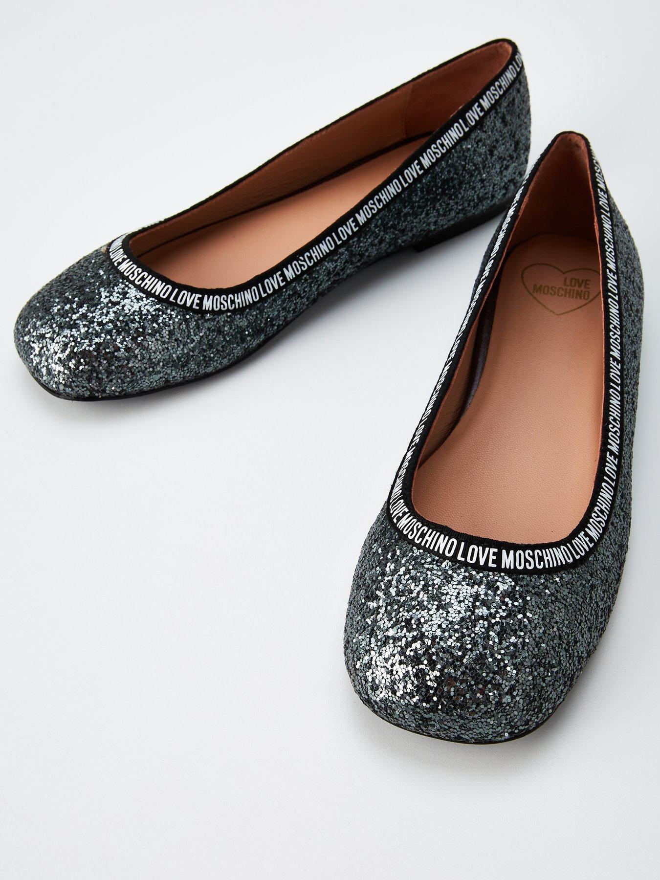 love-moschino-glitter-logo-flats-dark-greystillFront