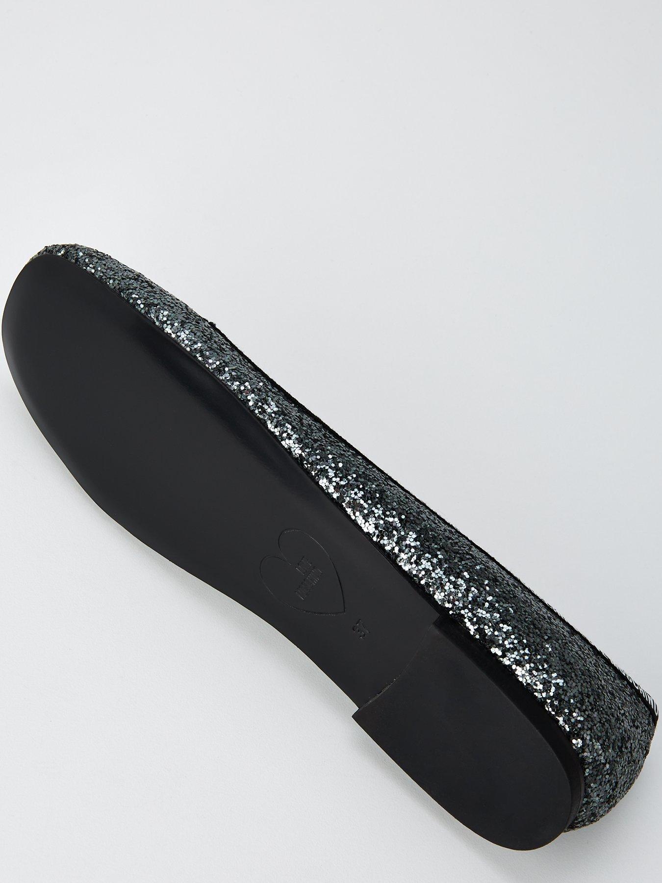 love-moschino-glitter-logo-flats-dark-greydetail