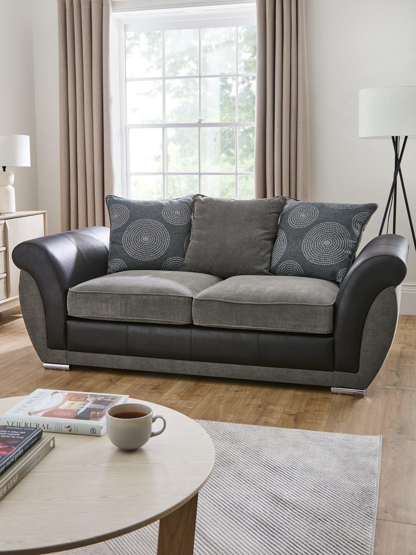 The Very Collection Danube Fabric/Faux Leather Sofa Bed - FSC® Certified