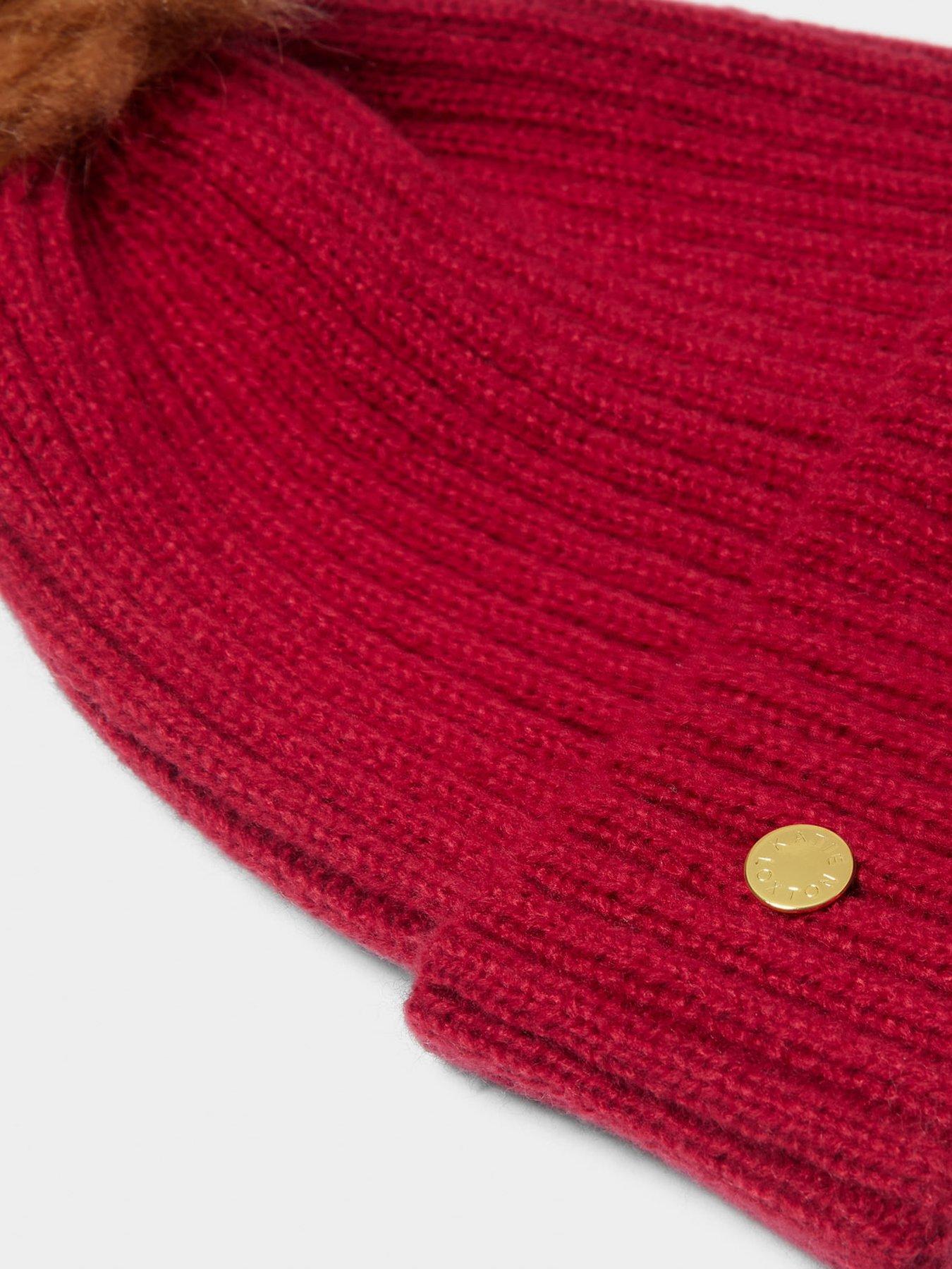 katie-loxton-knitted-hat-redstillFront