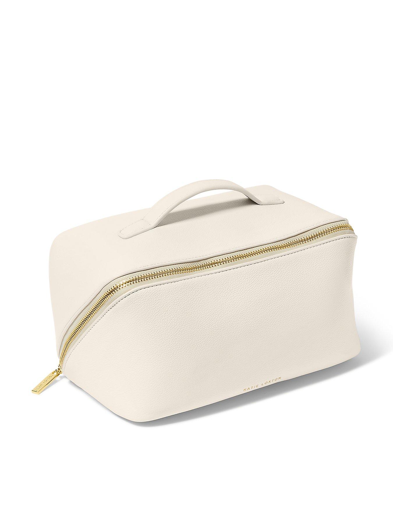 Image of Katie Loxton Large Make Up / Wash Bag In Off White