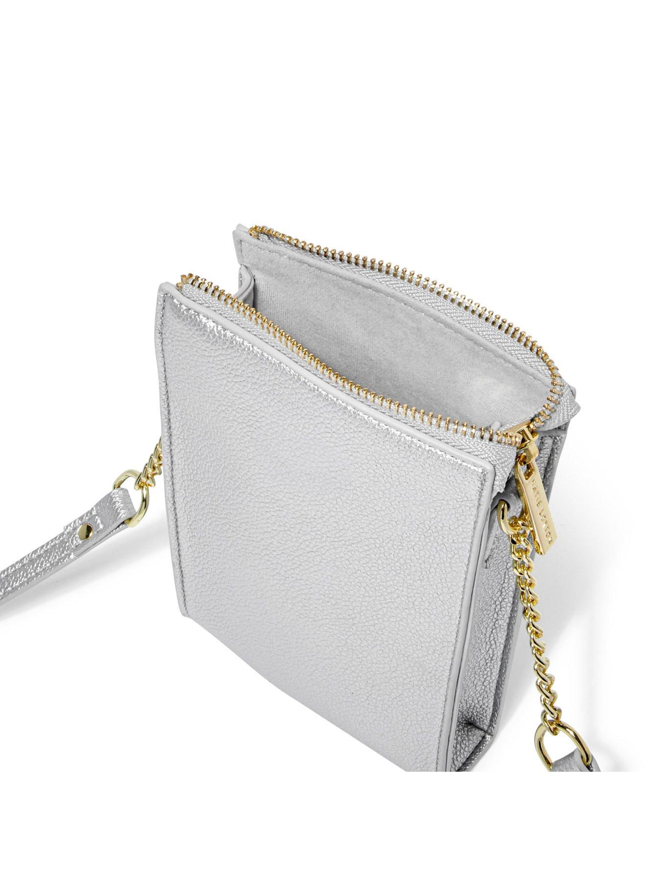 katie-loxton-zana-slim-crossbody-bag-silverstillFront