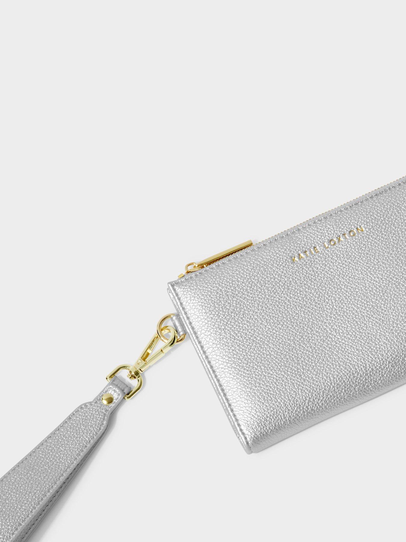 katie-loxton-zana-wristlet-purse-silverstillFront