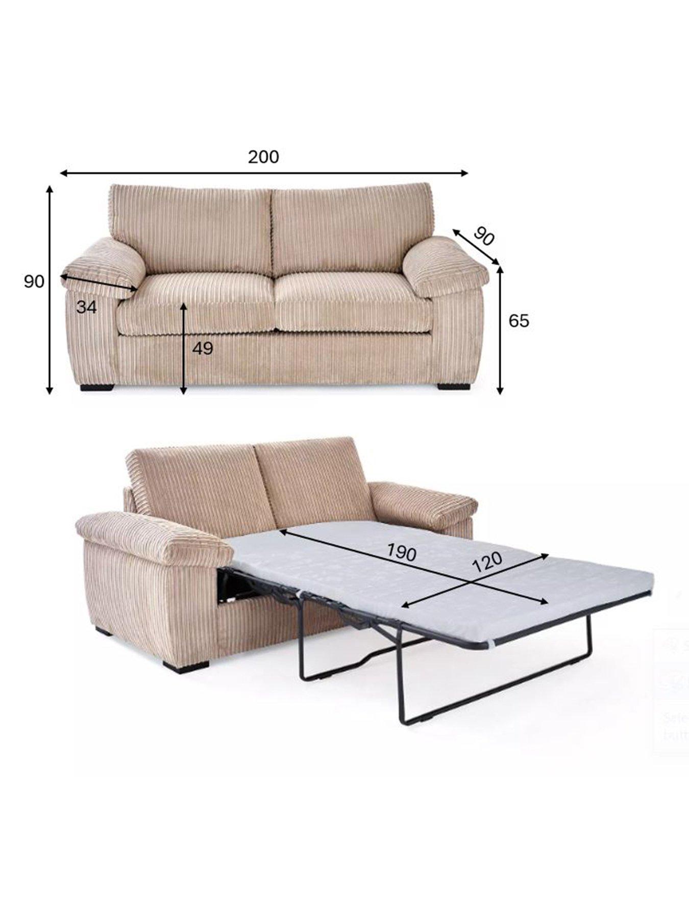 Image 6 of 7 of The Very Collection Amalfi Standard Back Fabric Sofa Bed - FSC&reg; Certified