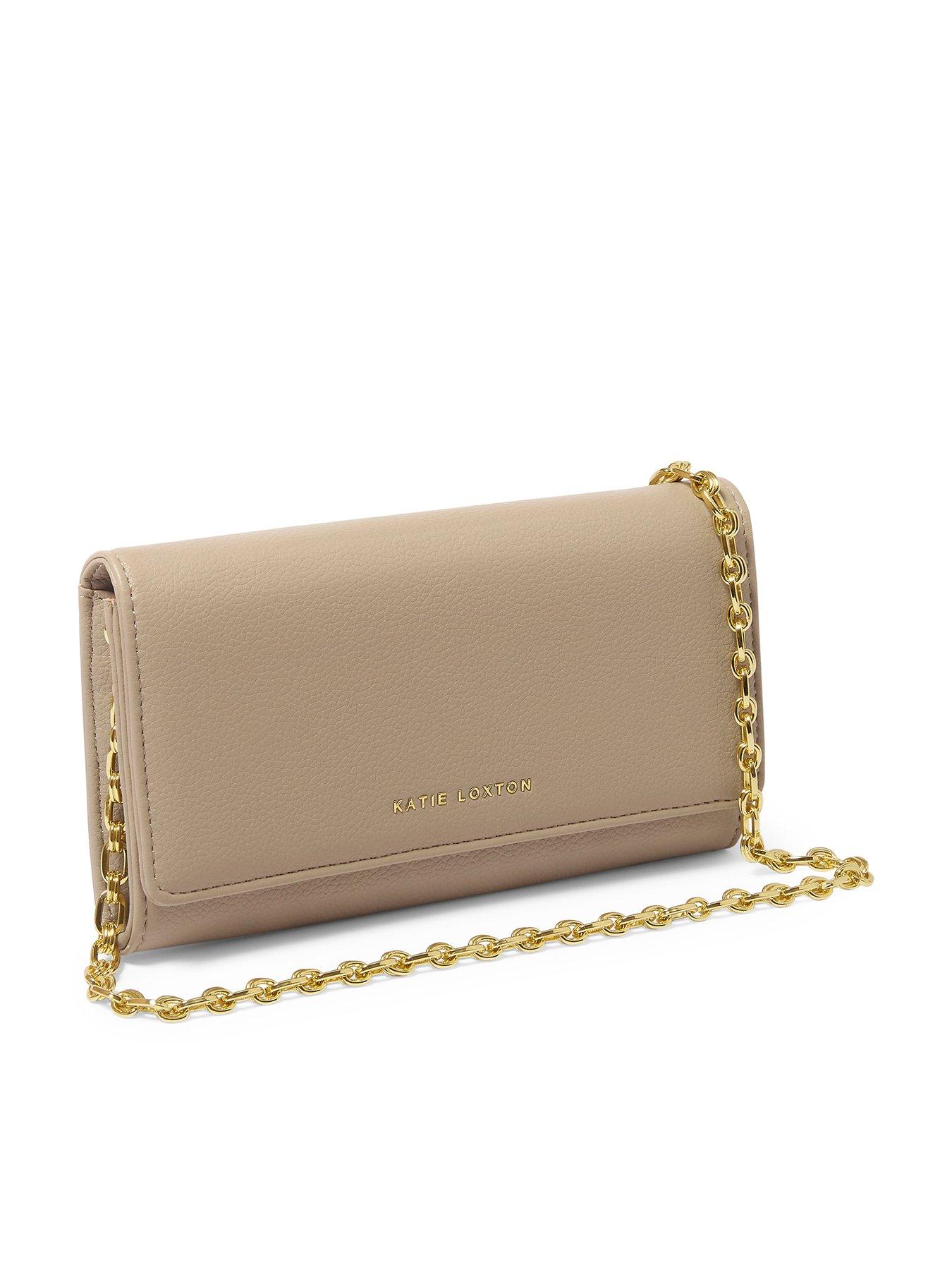 katie-loxton-rubi-chain-crossbody-purse-brownfront