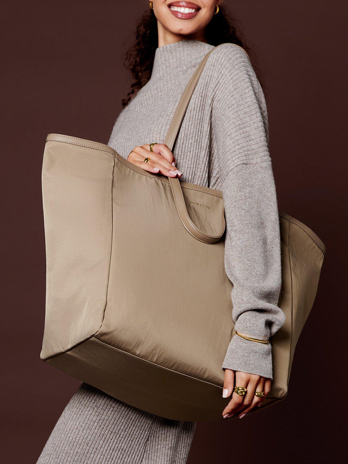 katie-loxton-nylon-lux-oversized-tote-bag-brownoutfit