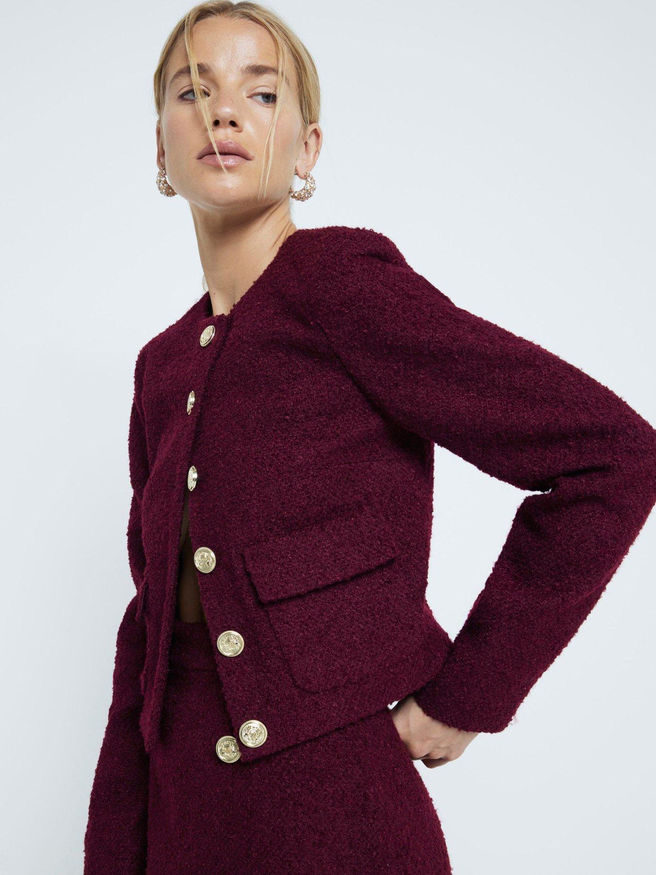 river-island-cropped-collarless-jacket-dark-redoutfit