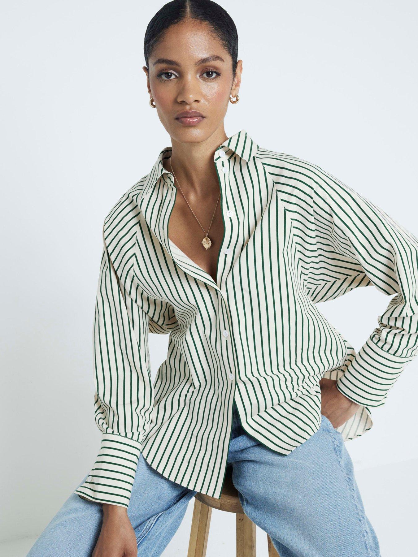 river-island-cinched-waist-poplin-shirt-medium-green