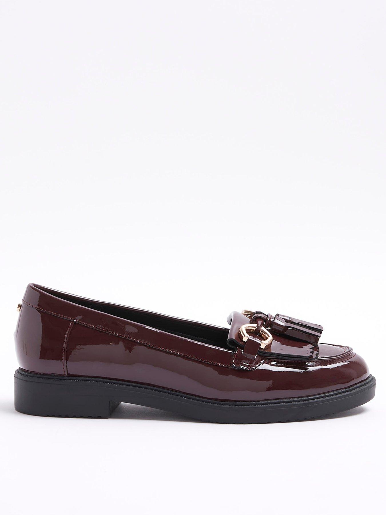 river-island-tassel-detail-patent-loafer-dark-red