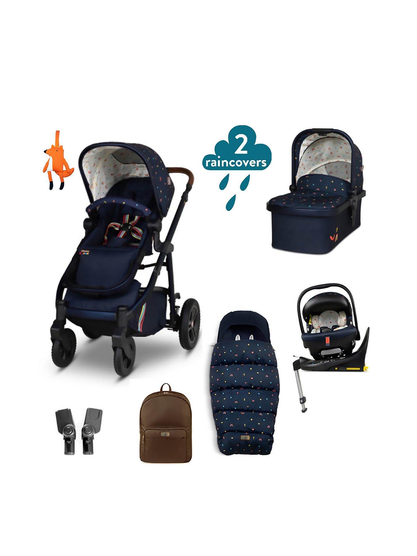 Cosatto Wow 3 Everything Travel System Bundle ADAC iSize Car Seat - Doodle Days