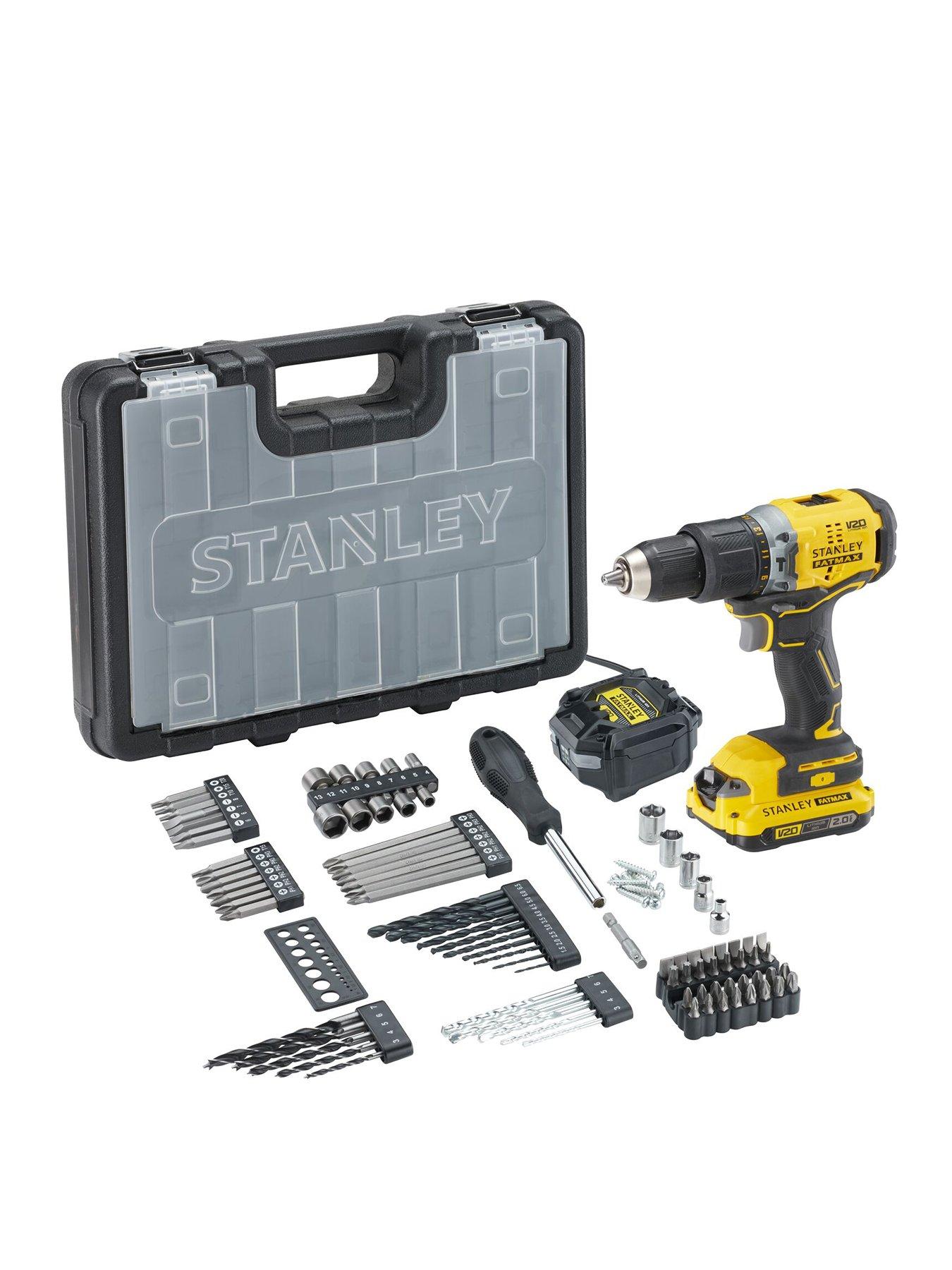 Stanley FatMax Stanley FatMax STANLEY FATMAX 18V V20 Cordless Brushless Hammer Drill 1 x 2.0Ah Battery 100 Accessories Very Ireland