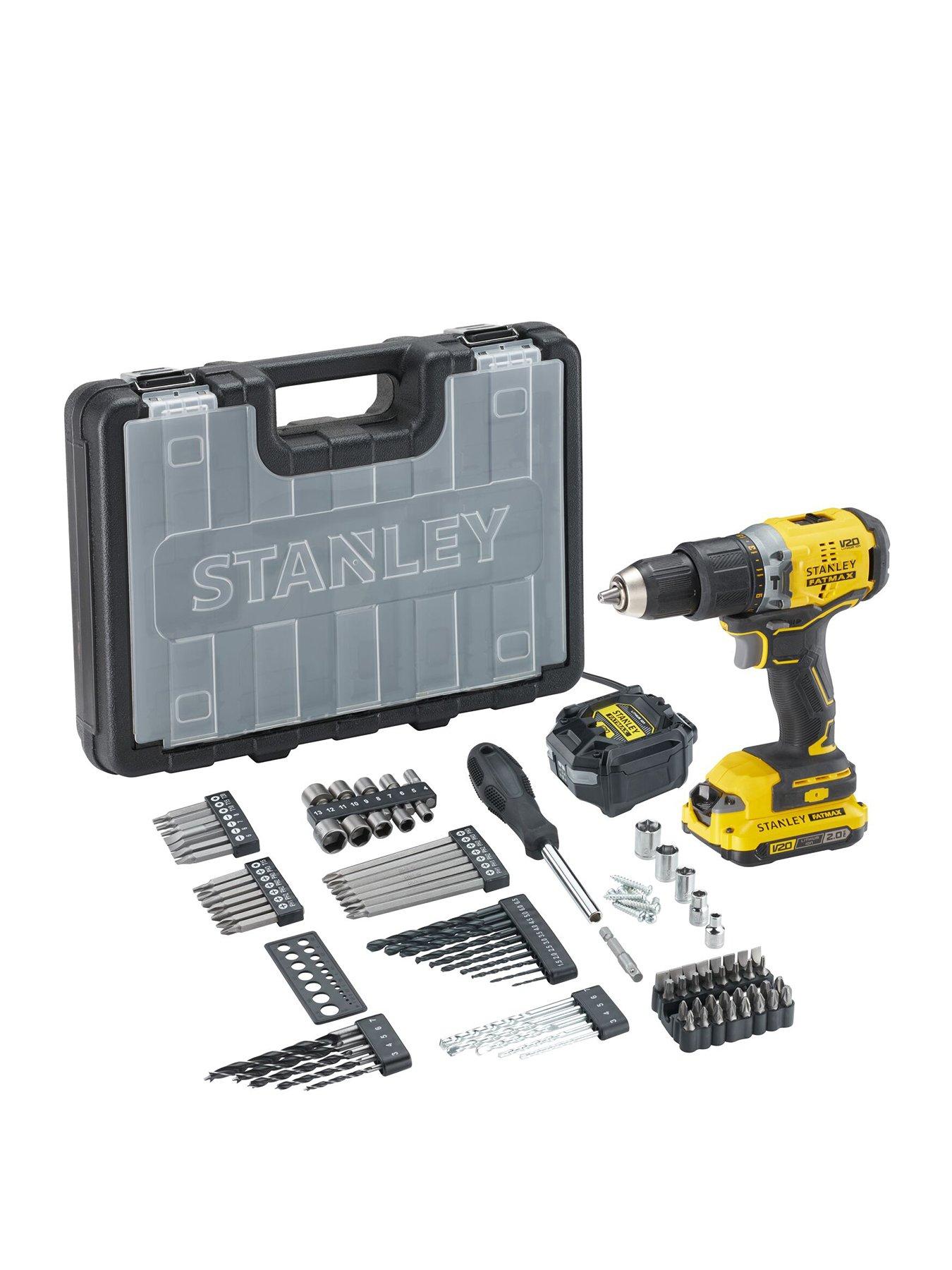 Stanley FatMax Stanley FatMax STANLEY FATMAX 18V V20 Cordless Brushless Hammer Drill 1 x 2.0Ah Battery + 100 Accessories