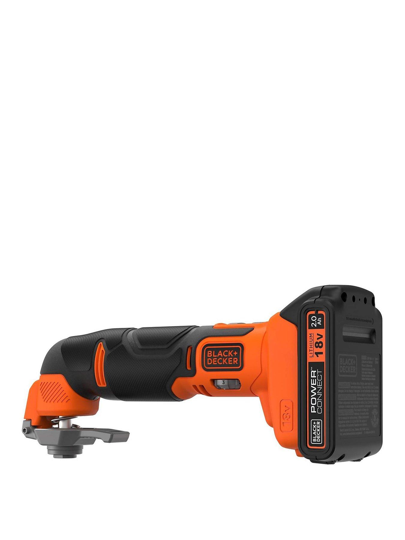 BLACK DECKER 18V Cordless Oscillating Multi Tool with 20 Accessories BDCOS18D1K GB