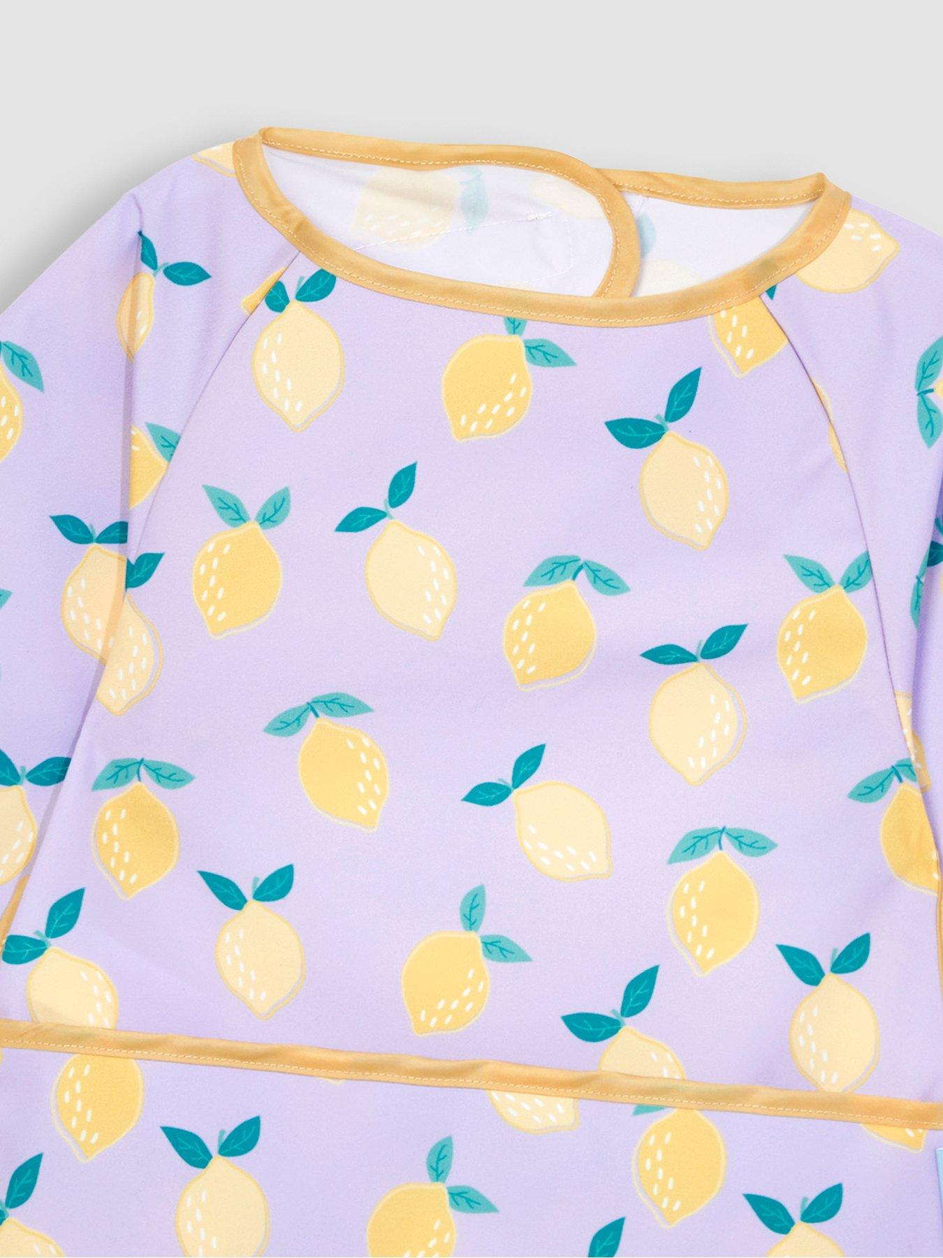 jojo-maman-bebe-lilac-lemons-deluxe-sleeved-bib-1-2-yearsoutfit