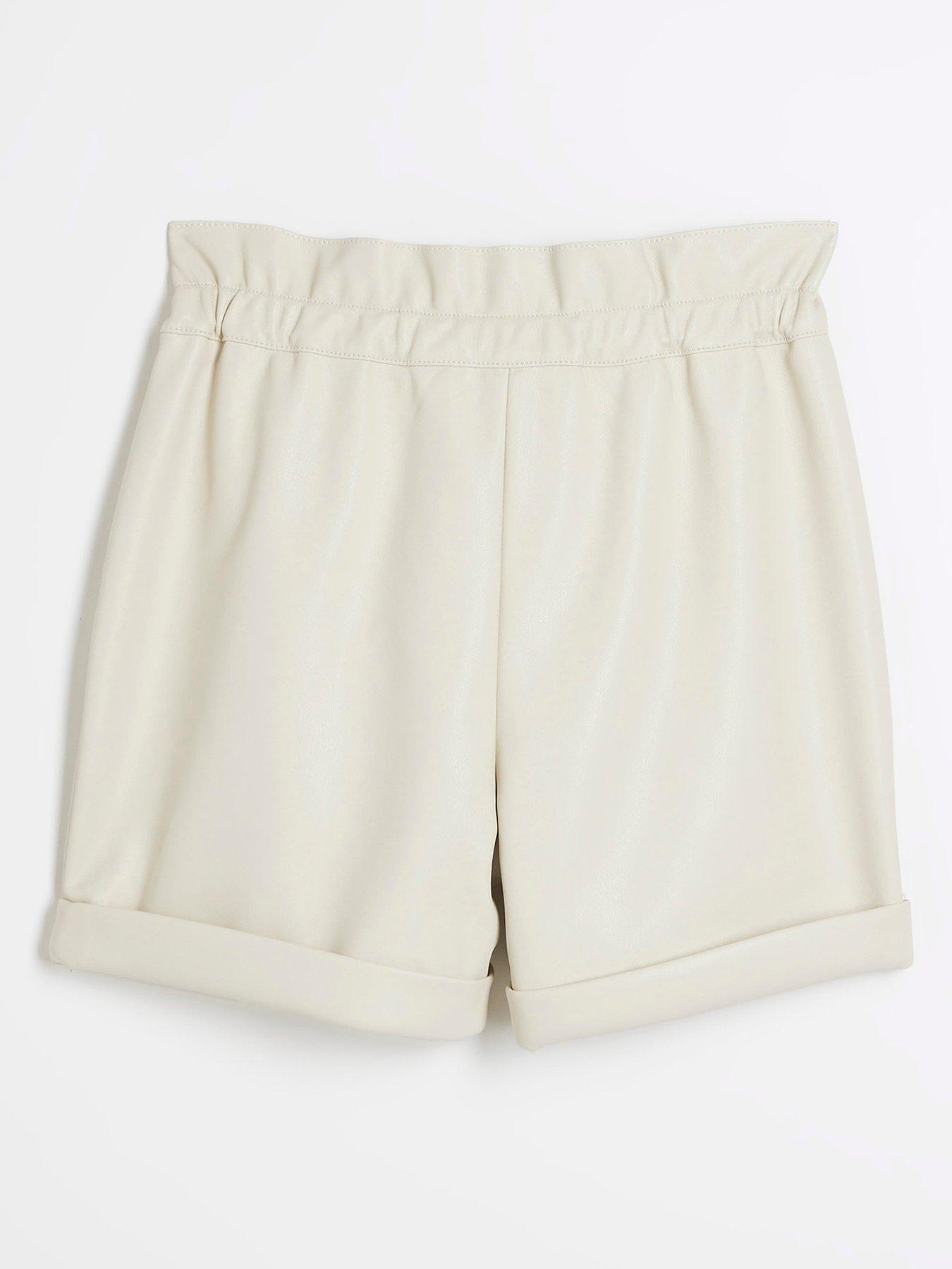 river-island-girls-faux-leather-shorts-creamback