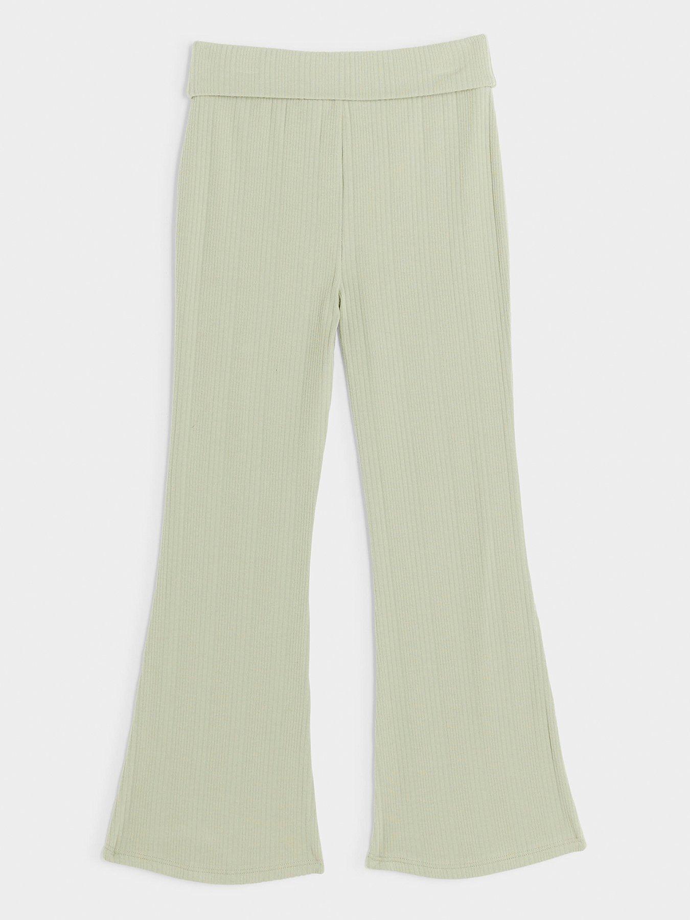 river-island-girls-ribbed-fold-over-waist-leggings-green