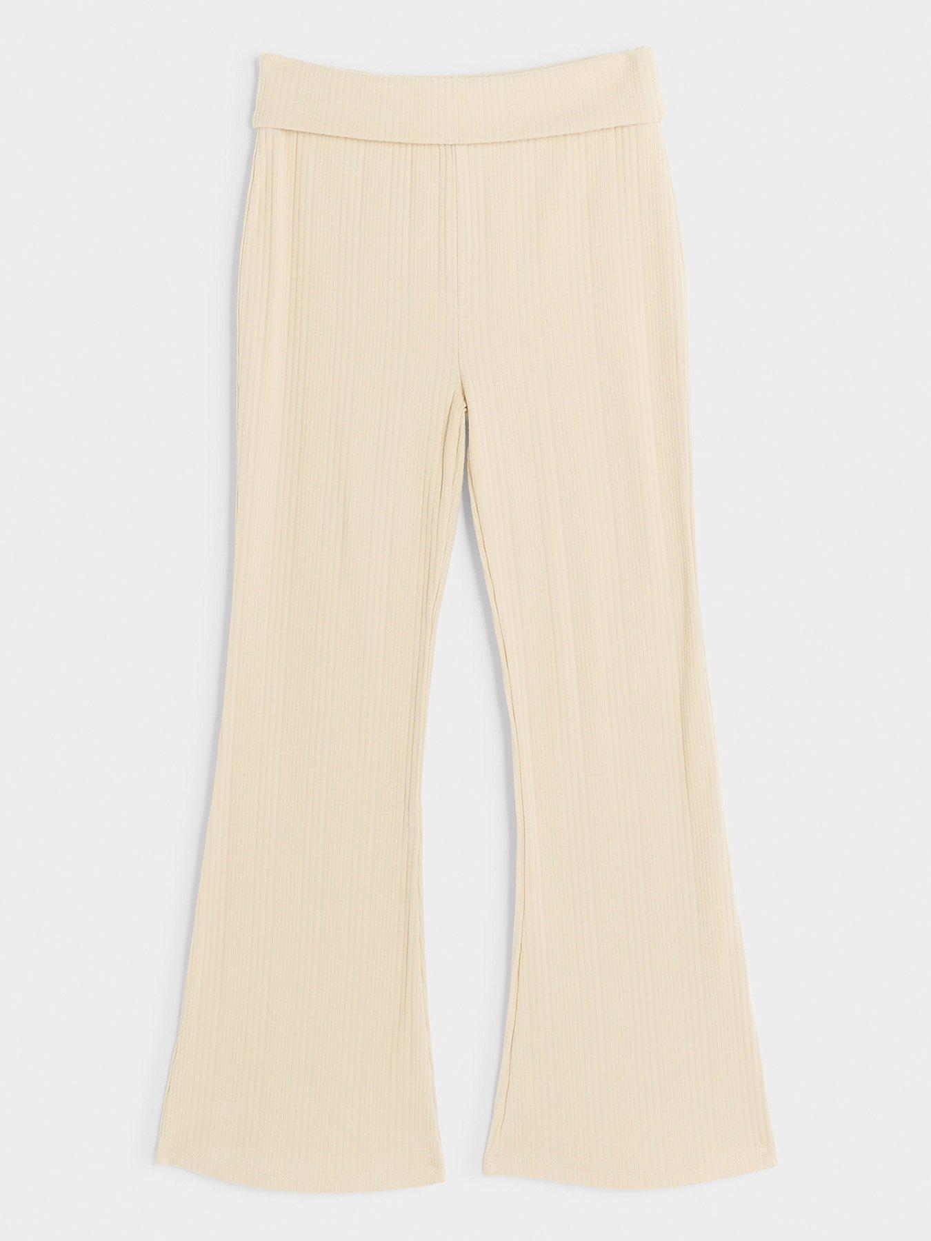 river-island-girls-ribbed-fold-over-waist-leggings-beigeback