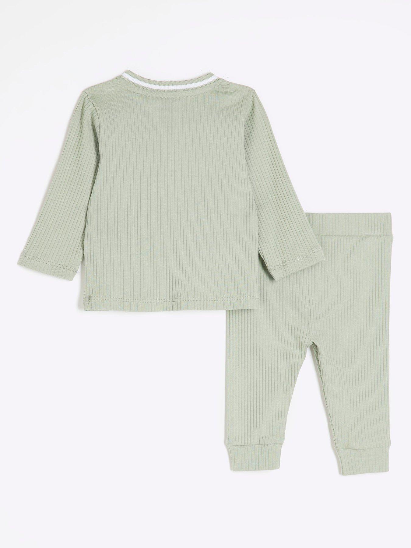 river-island-baby-baby-boys-tipped-rib-jumper-set-khakiback