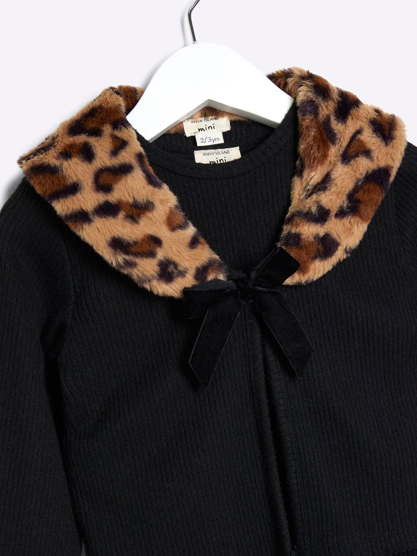 river-island-mini-mini-girl-leopard-collar-cardigan-set-blackoutfit