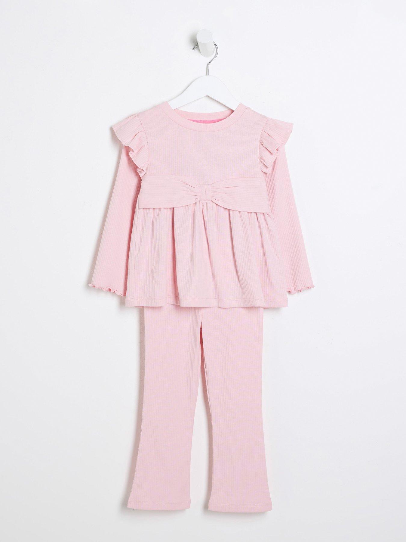 river-island-mini-mini-girls-bow-peplum-top-set-pinkstillFront