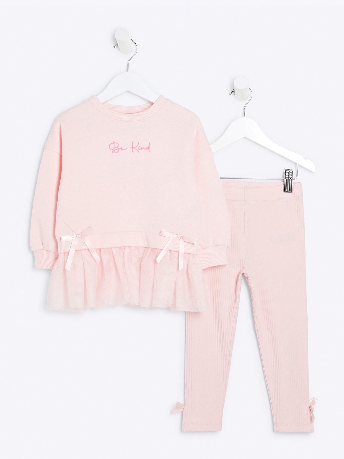 river-island-mini-mini-girls-tulle-sweatshirt-set-pink