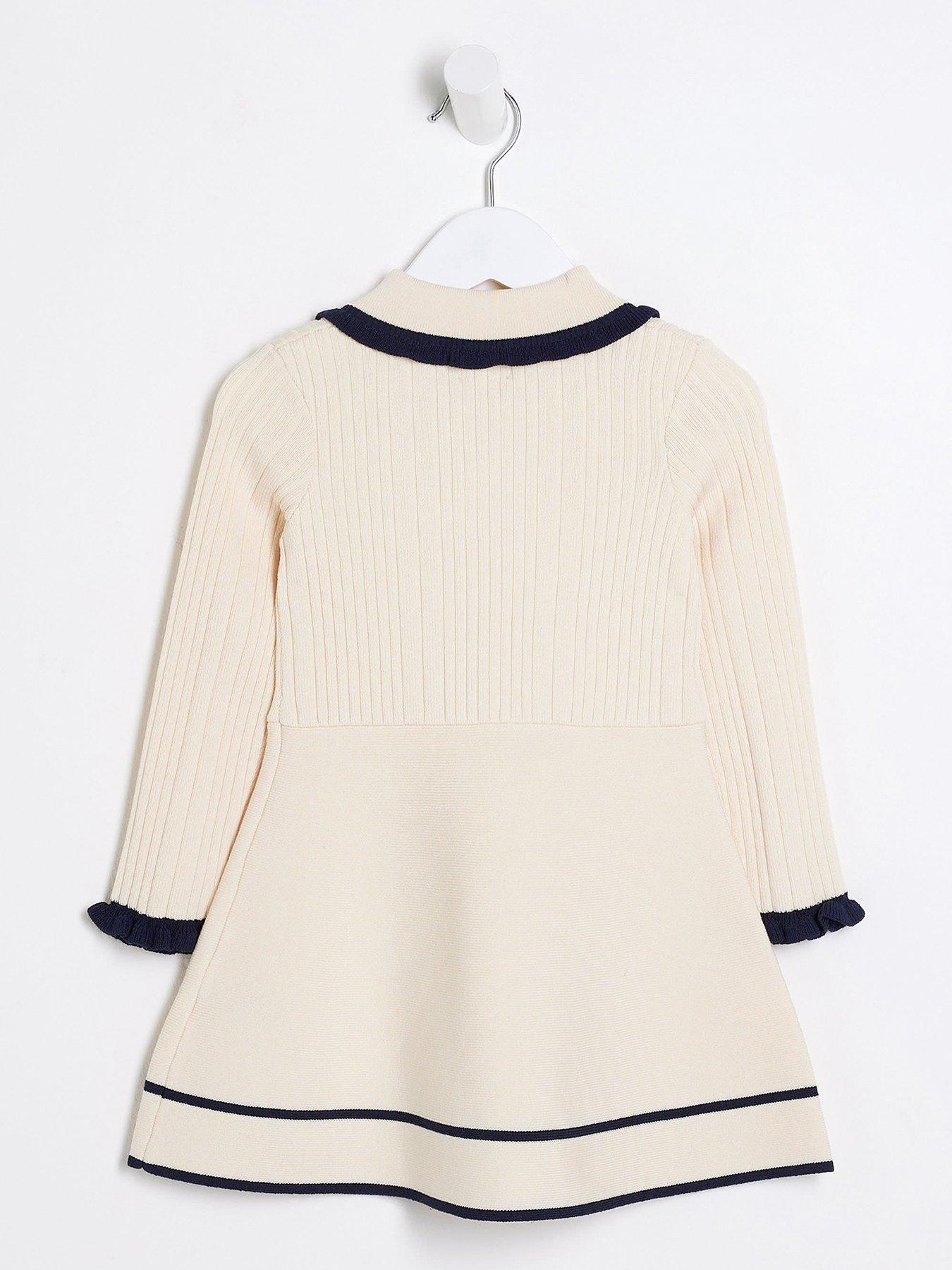 river-island-mini-mini-girl-ribbed-polo-dress-creamback