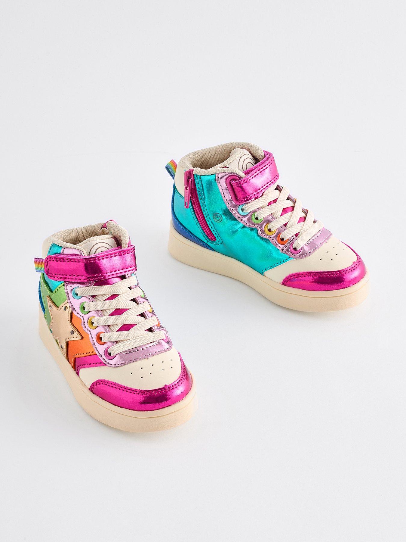 little-bird-little-bird-girls-pink-star-hi-top-light-up-trainers