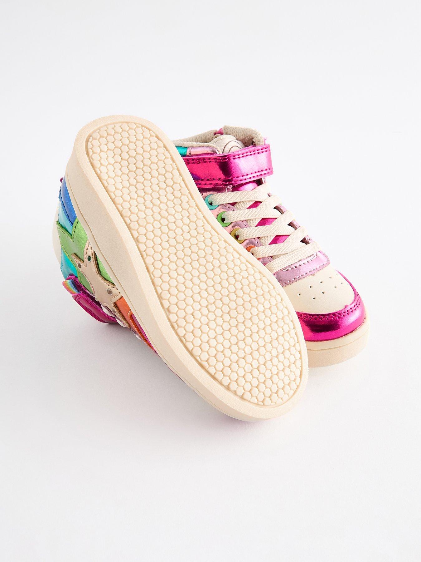 little-bird-little-bird-girls-pink-star-hi-top-light-up-trainersdetail