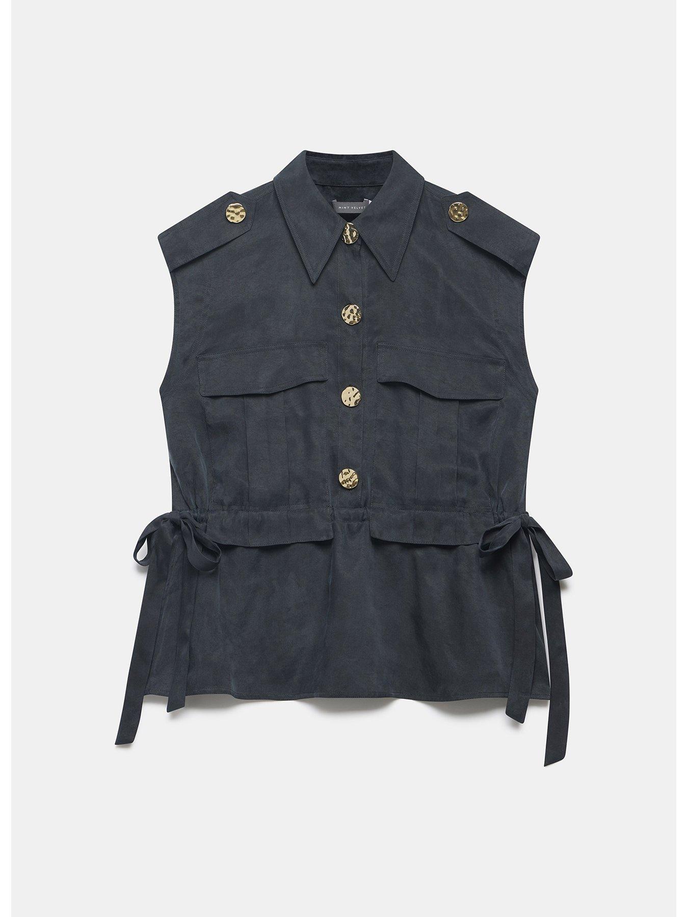 mint-velvet-navy-sleeveless-utility-shirtdetail