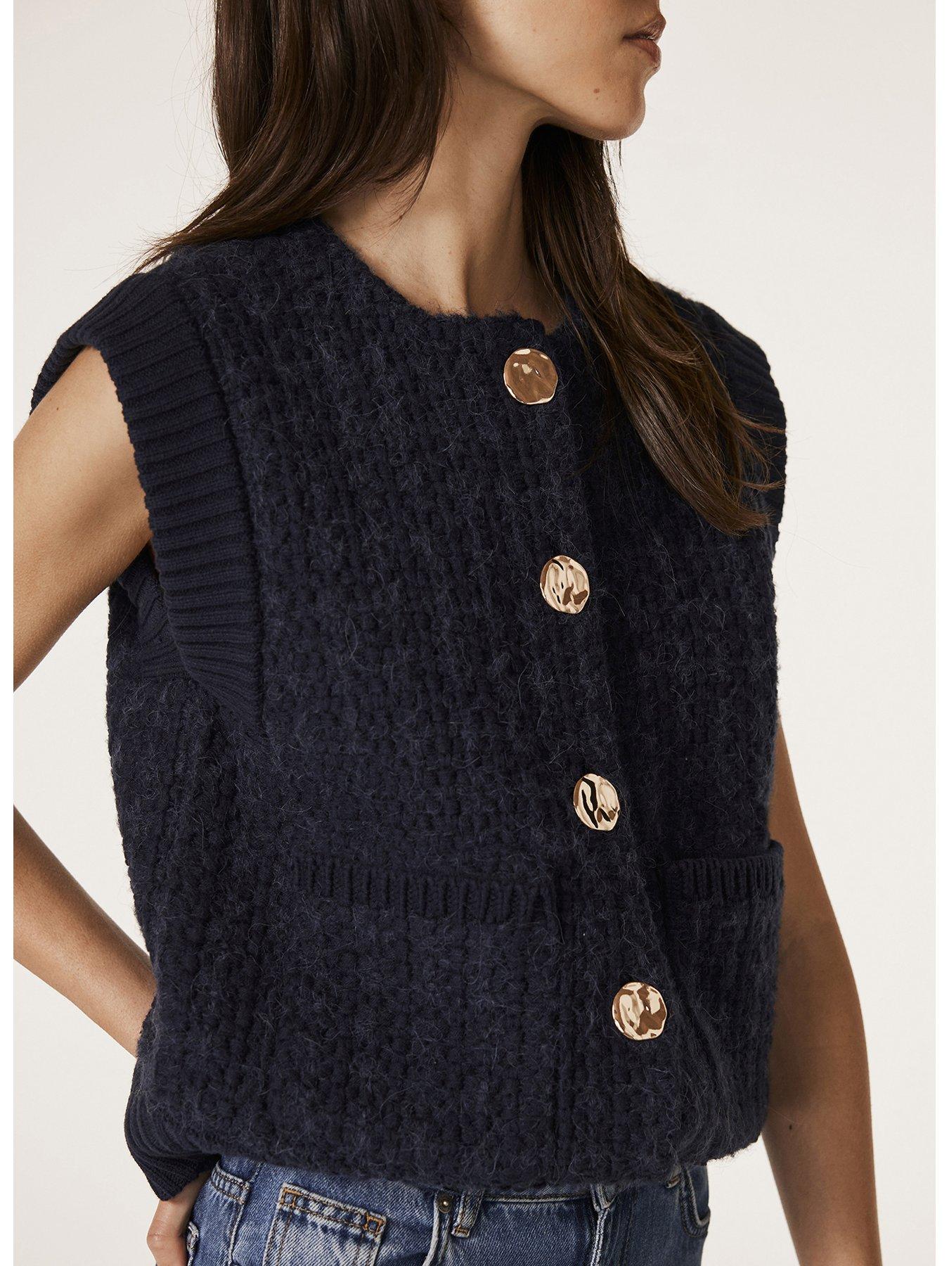 mint-velvet-navy-boucle-sleeveless-jacketdetail