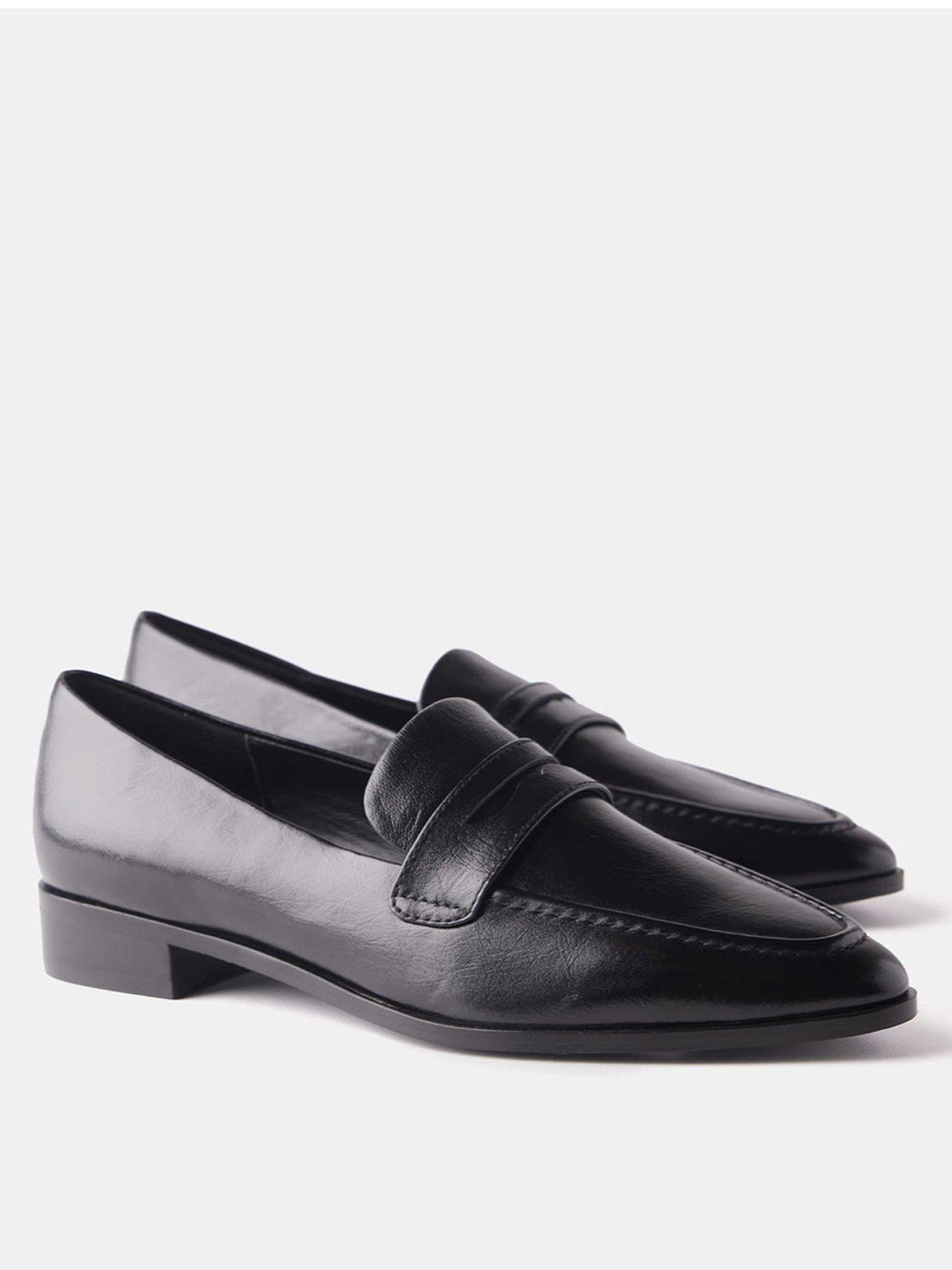 mint-velvet-clark-black-leather-loaferstillFront