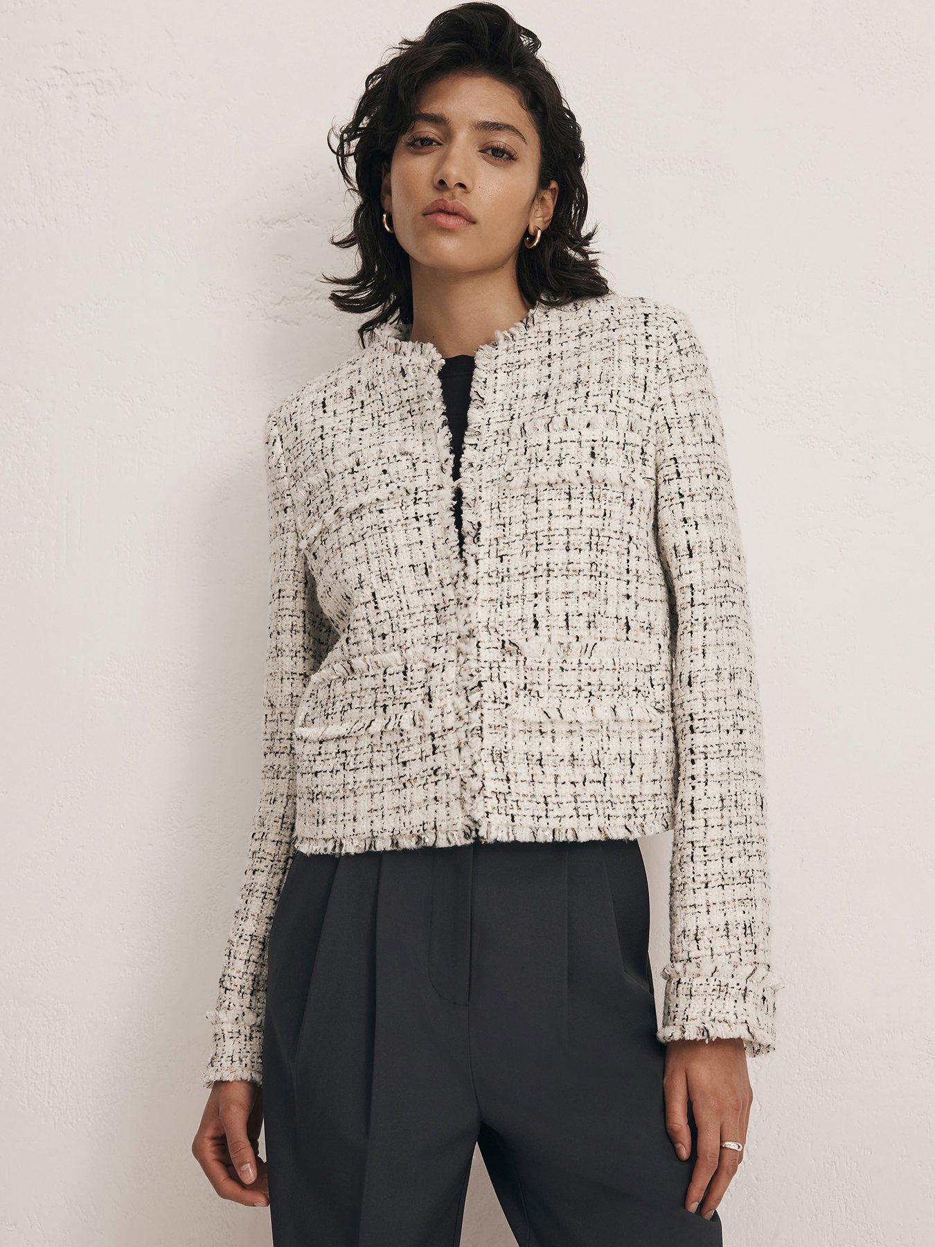 Ivory Textured Boucle Jacket