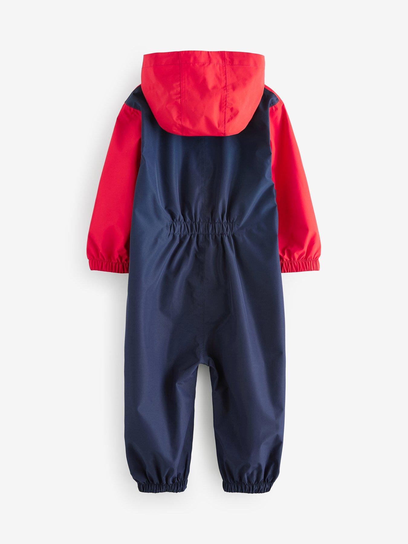 Image 2 of 5 of Little Bird Boys Rainbow Chevron Puddlesuit - Multi