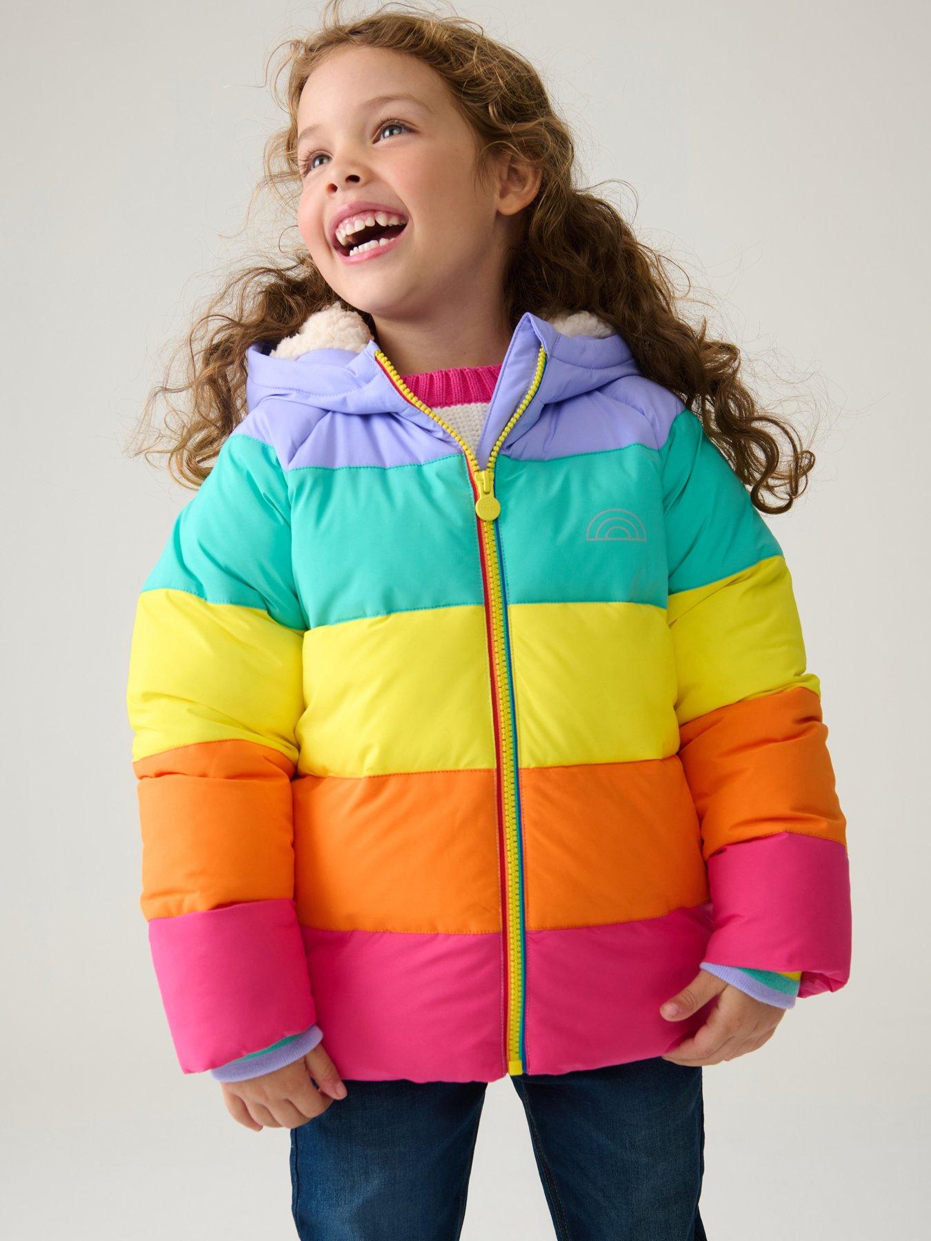 Little Bird Kids Pastel Rainbow Padded Coat Multi Very Ireland