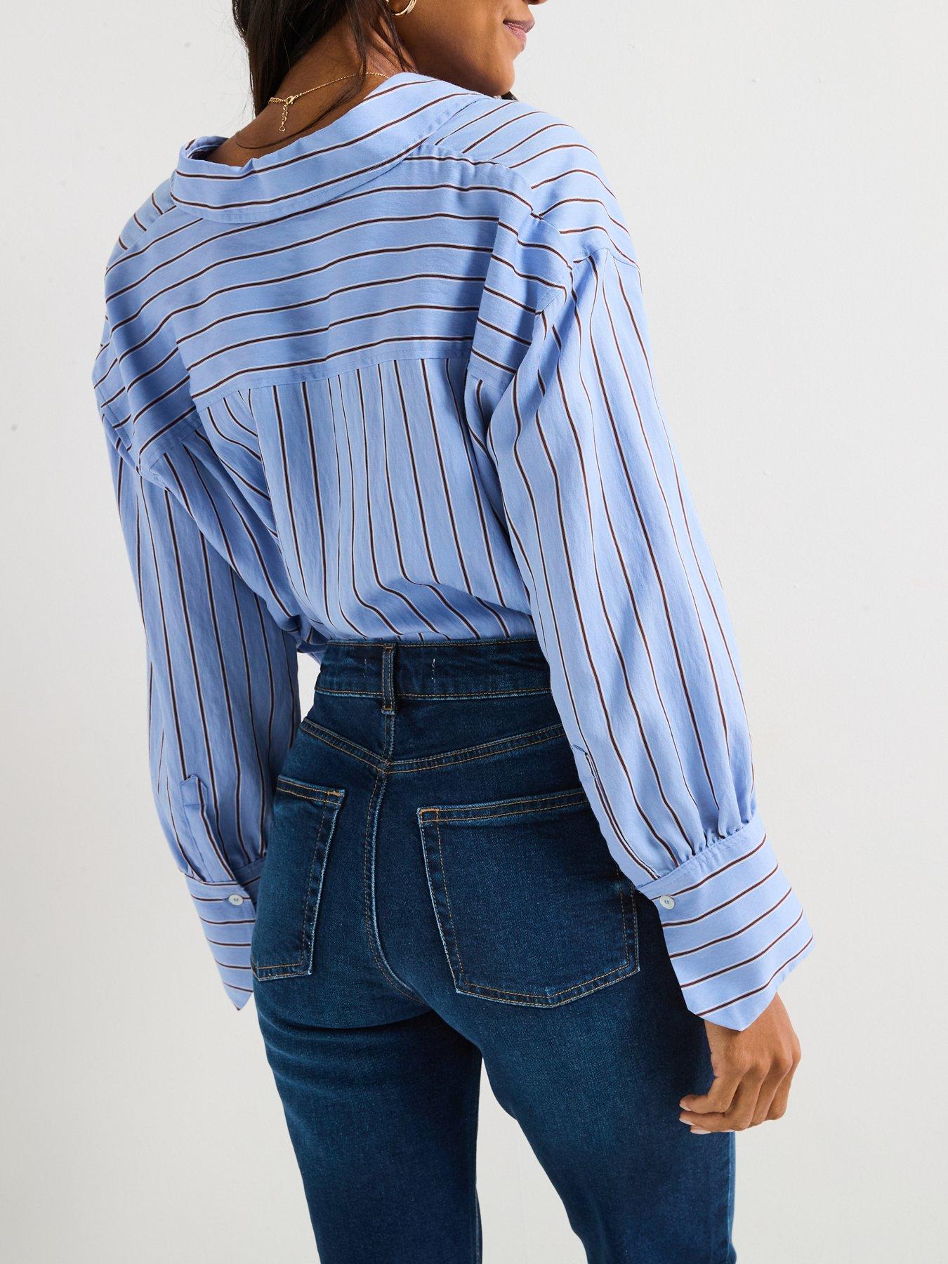 Image 2 of 6 of Everyday Comfort Girlfriend Straight Leg Jeans - Dark Wash