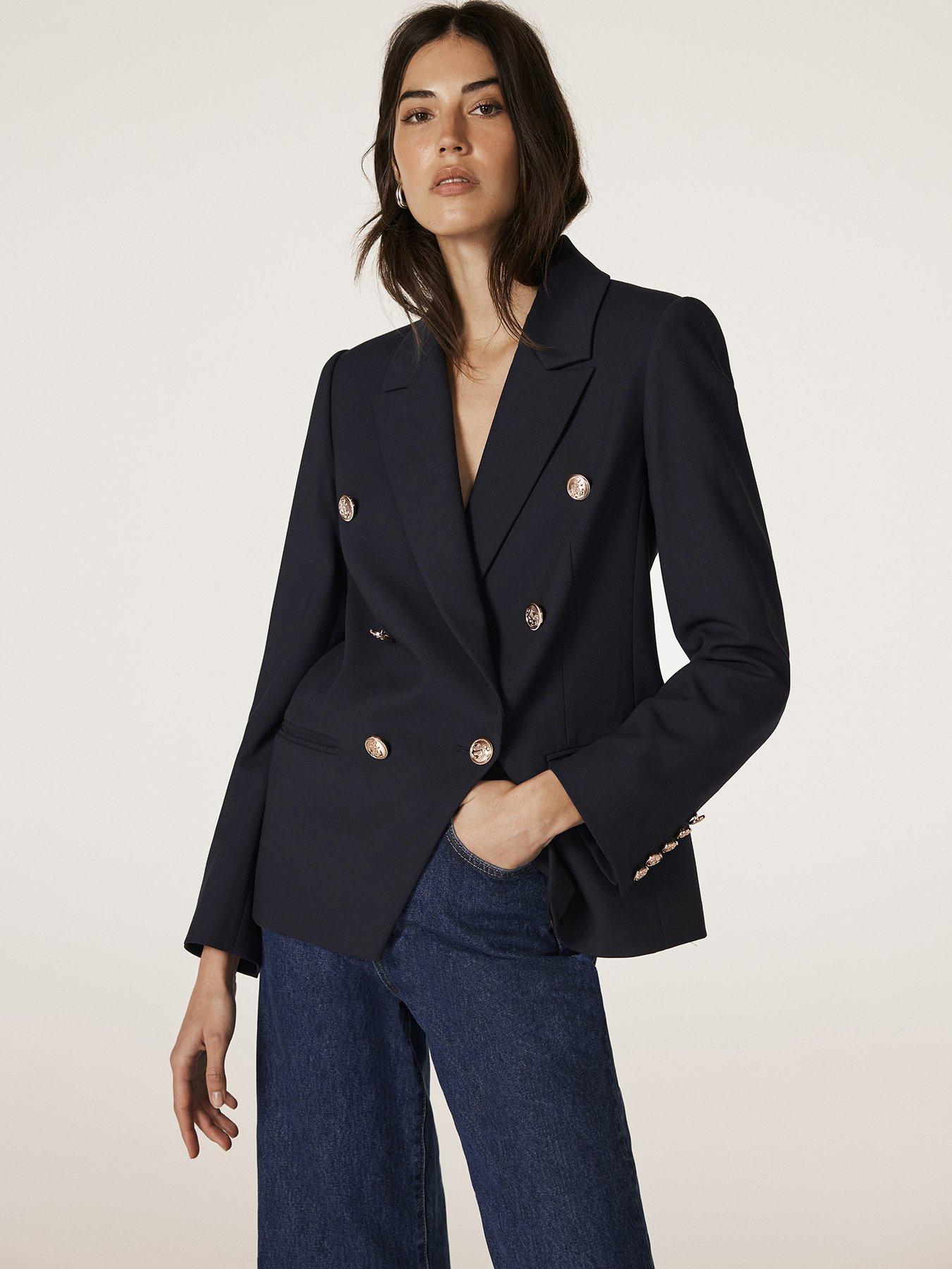 Mint Velvet Navy Double Breasted Blazer