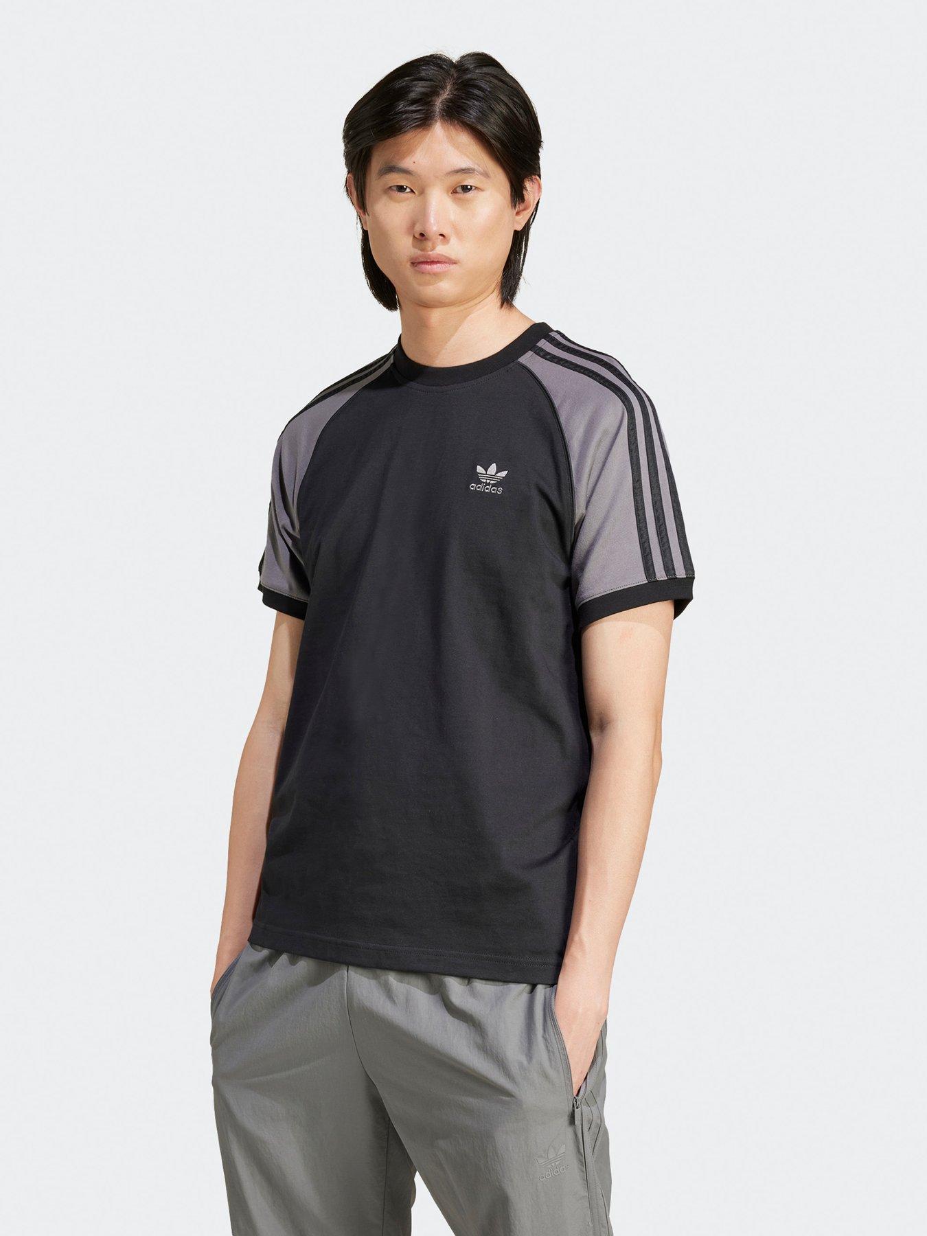 adidas-originals-mens-colourblock-3-stripe-tee-blackgrey